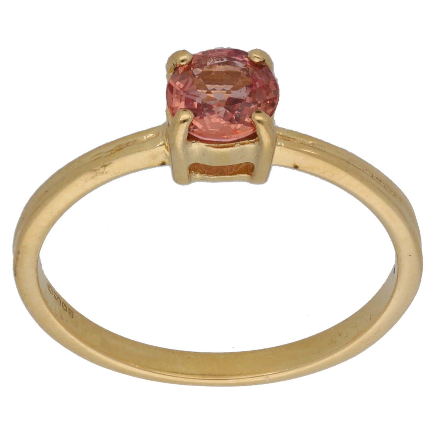 18ct Gold Sapphire Single Stone Ring Size N