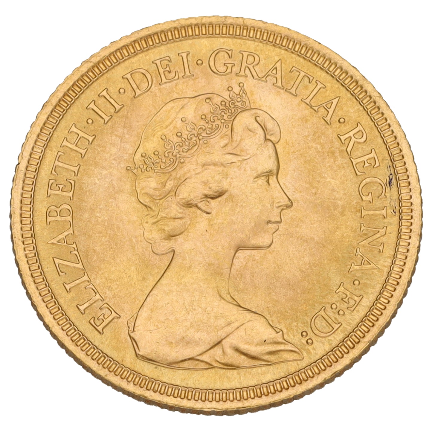 22ct Gold Queen Elizabeth II Full Sovereign Coin 1974
