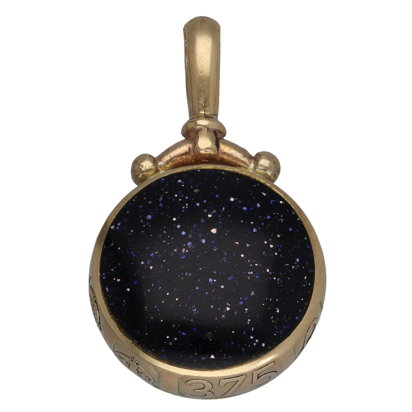 9ct Gold Goldstone & Blue John Dress/Cocktail Pendant