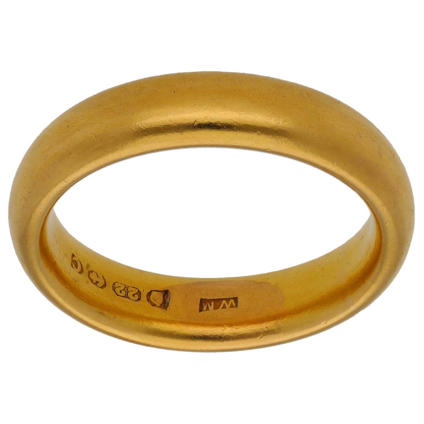 22ct Gold Plain Wedding Ring Size L