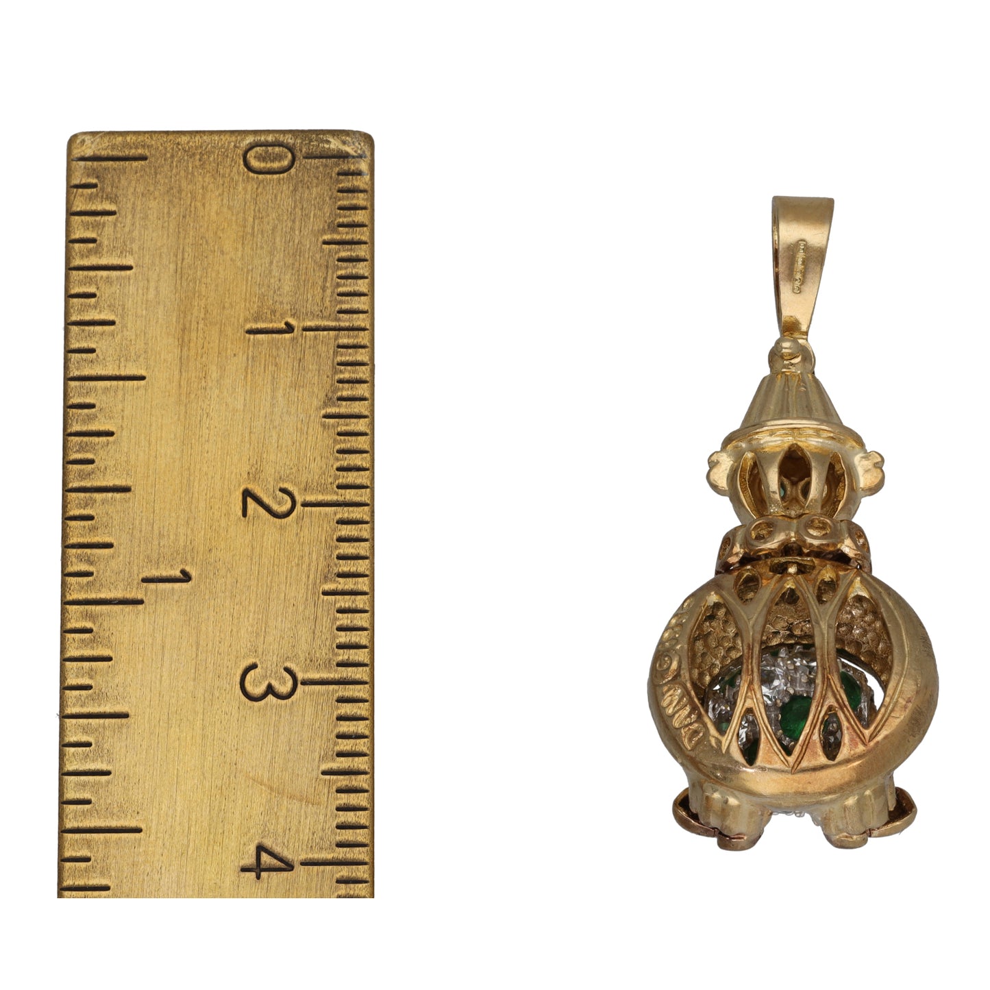 9ct Gold Imitation Gems Clown Pendant