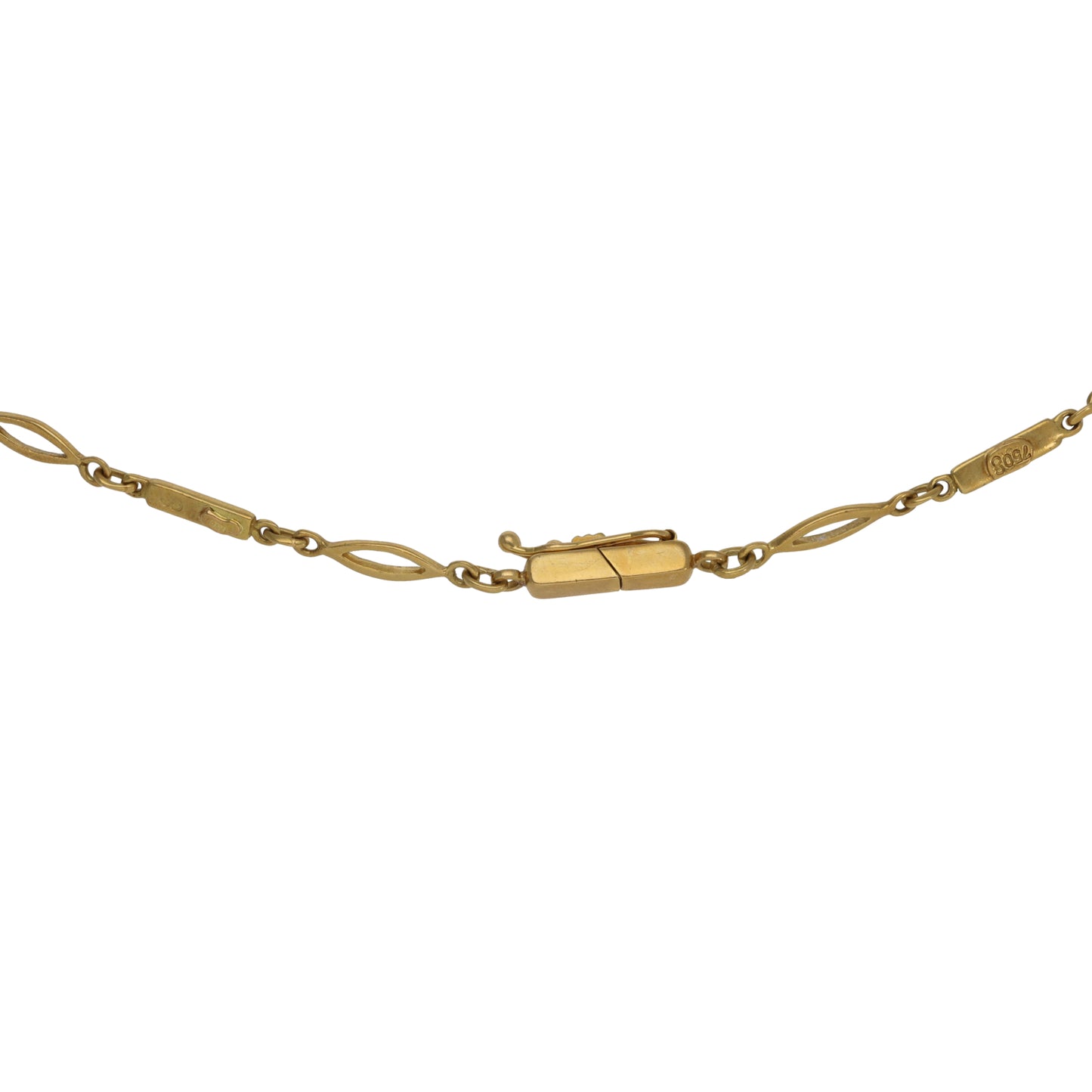 18ct Gold 0.90ct Diamond Fancy Necklace 36"