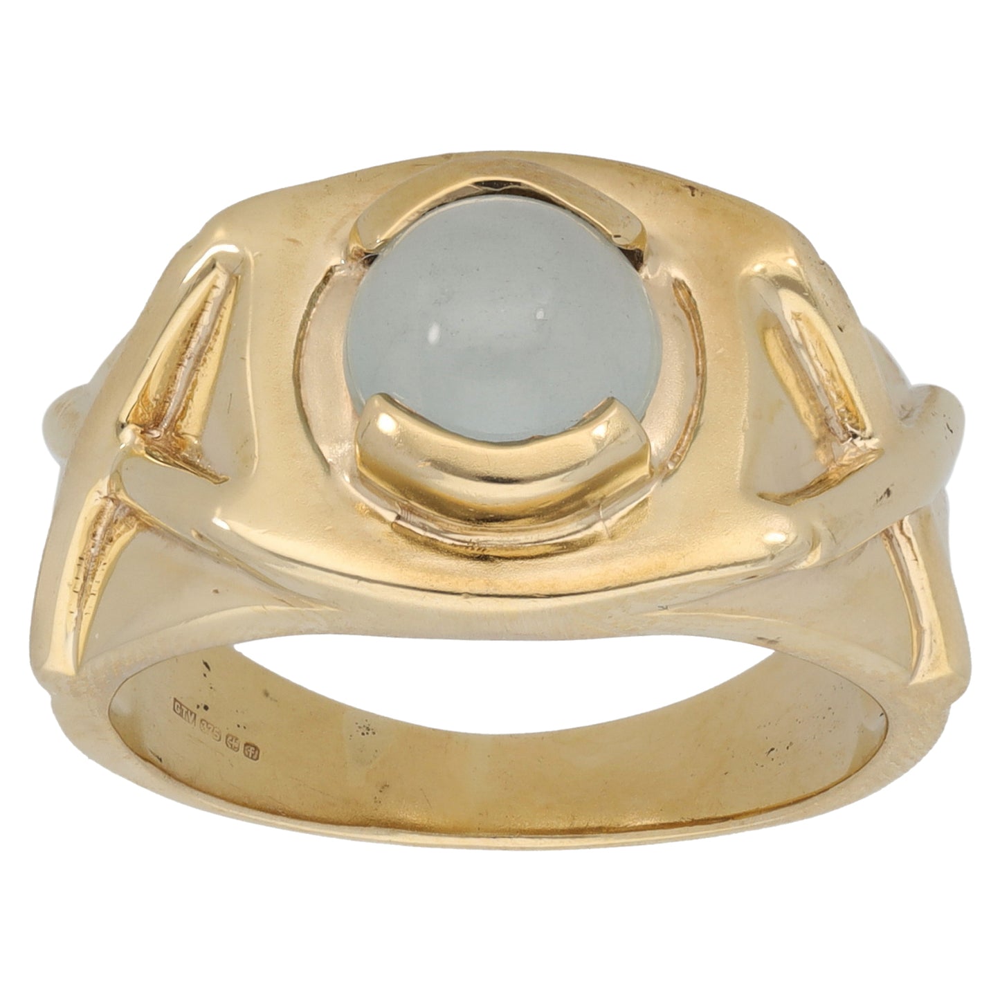 9ct Gold Feldspar Alternative Ring Size R