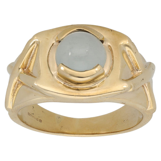 9ct Gold Feldspar Alternative Ring Size R