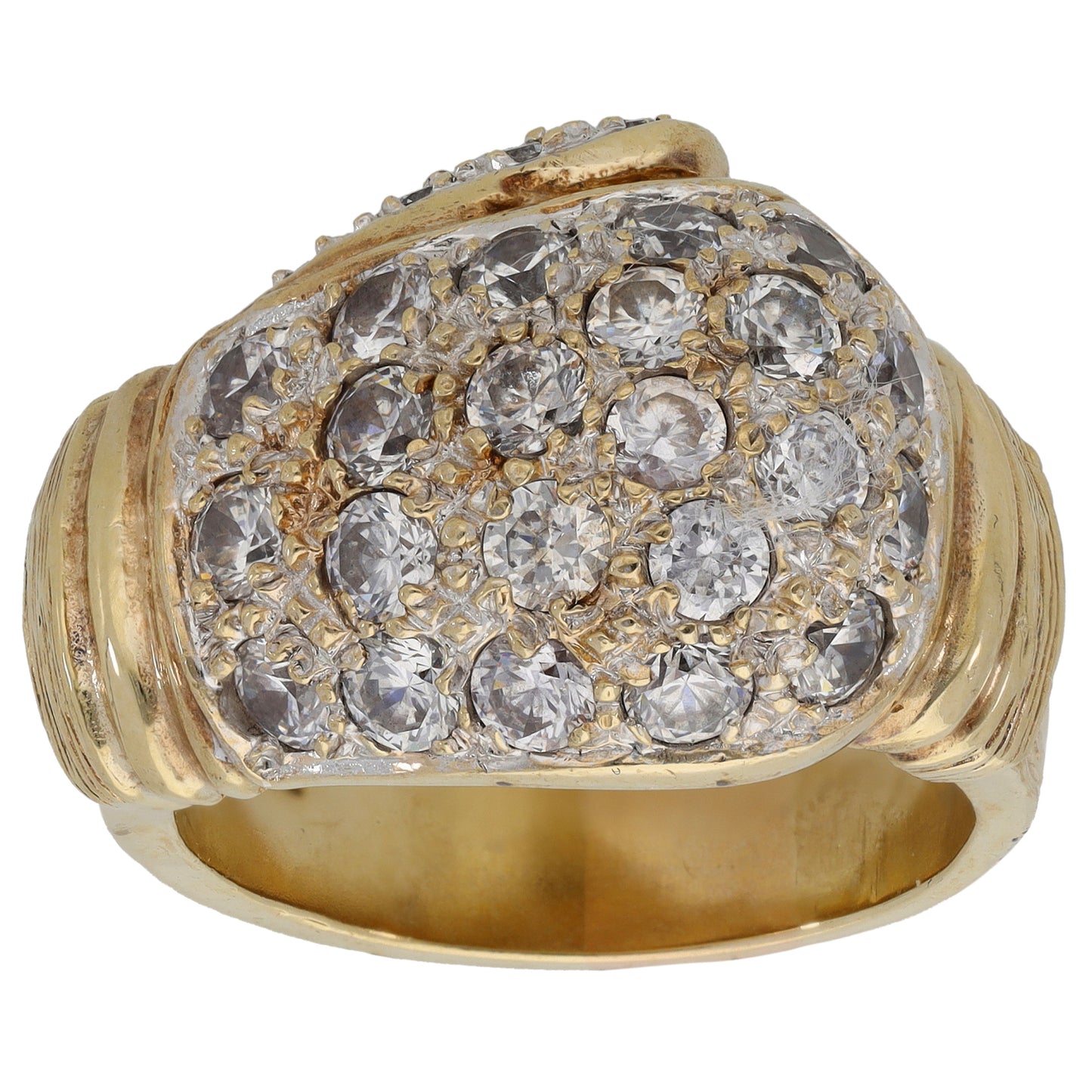 9ct Gold Cubic Zirconia Boxing Glove Ring Size Z