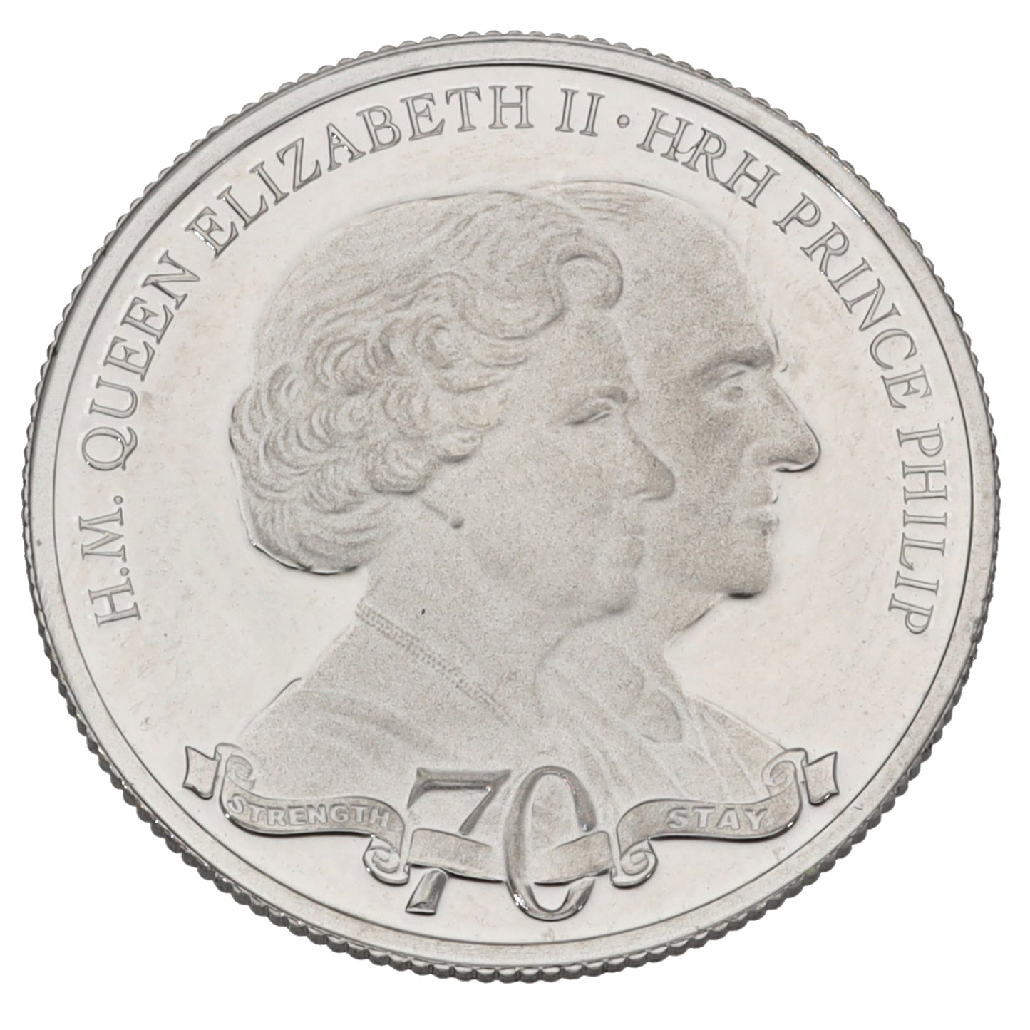 Platinum Queen Elizabeth II & Prince Phillip 70 Years 1/10 OZ Coin 2017