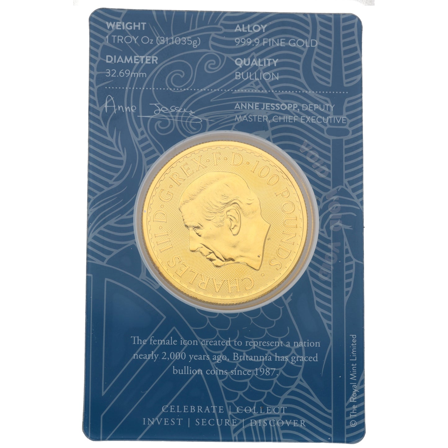 24ct Gold King Charles III 1 OZ Britannia Coin 2023