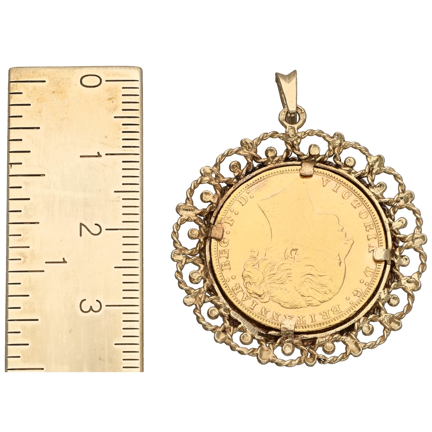 9ct Gold Full Sovereign Coin Pendant