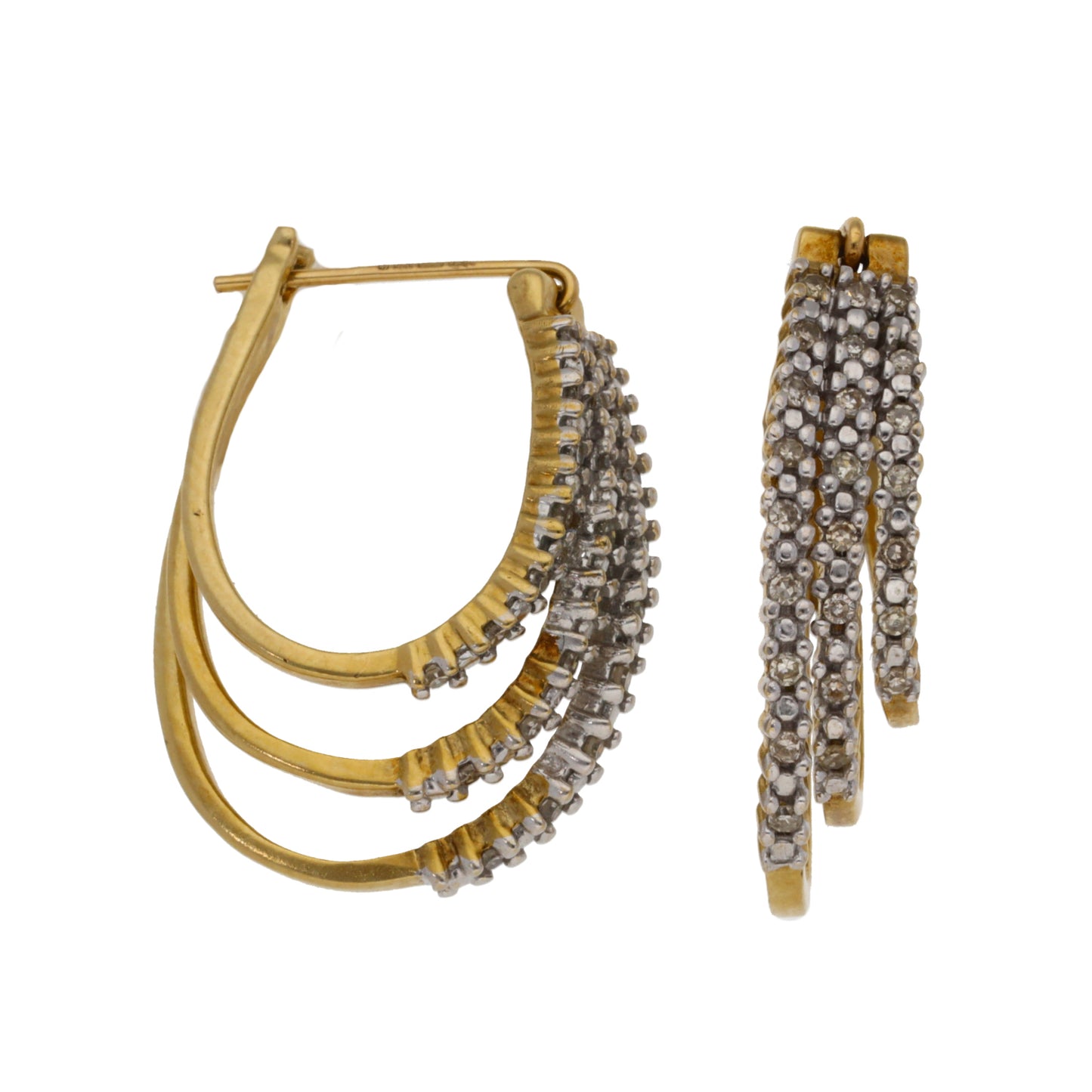 9ct Gold 0.52ct Diamond Dress/Cocktail Earrings
