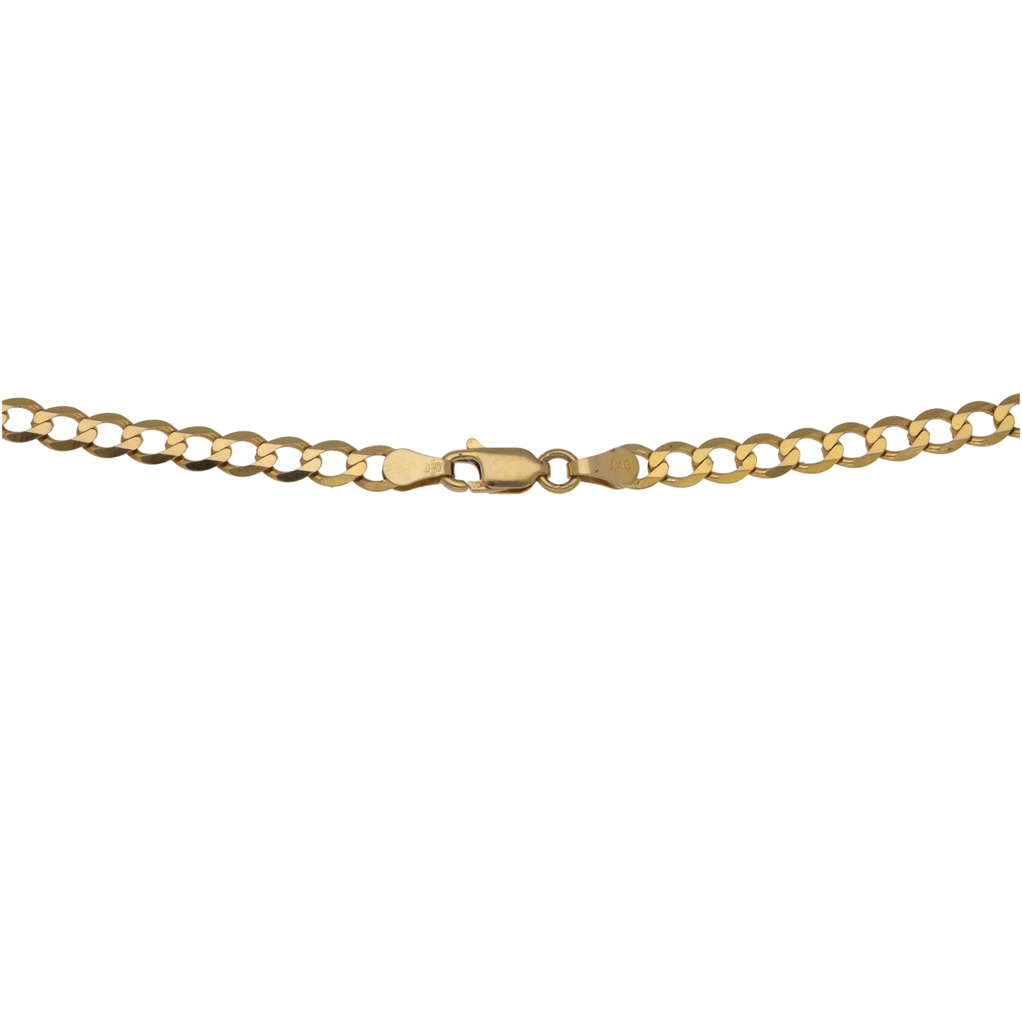 9ct Gold Curb Chain 18"