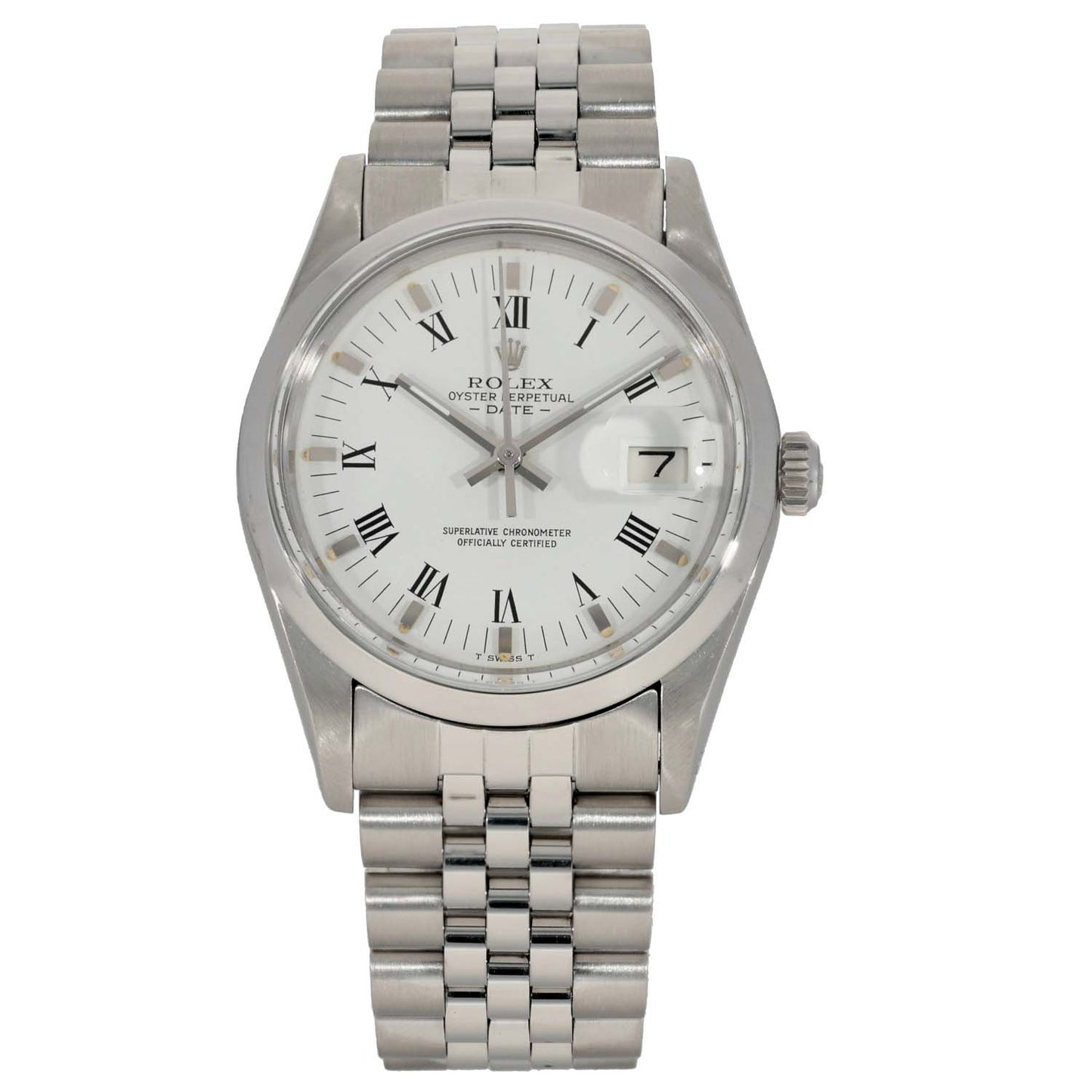 Rolex Date 15000 34mm Stainless Steel Watch