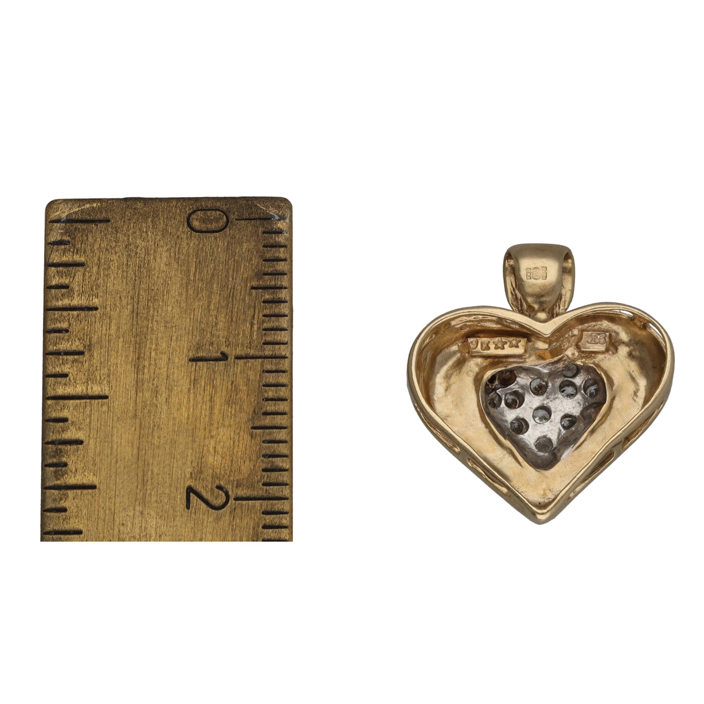 9ct Gold 0.26ct Diamond Heart Pendant