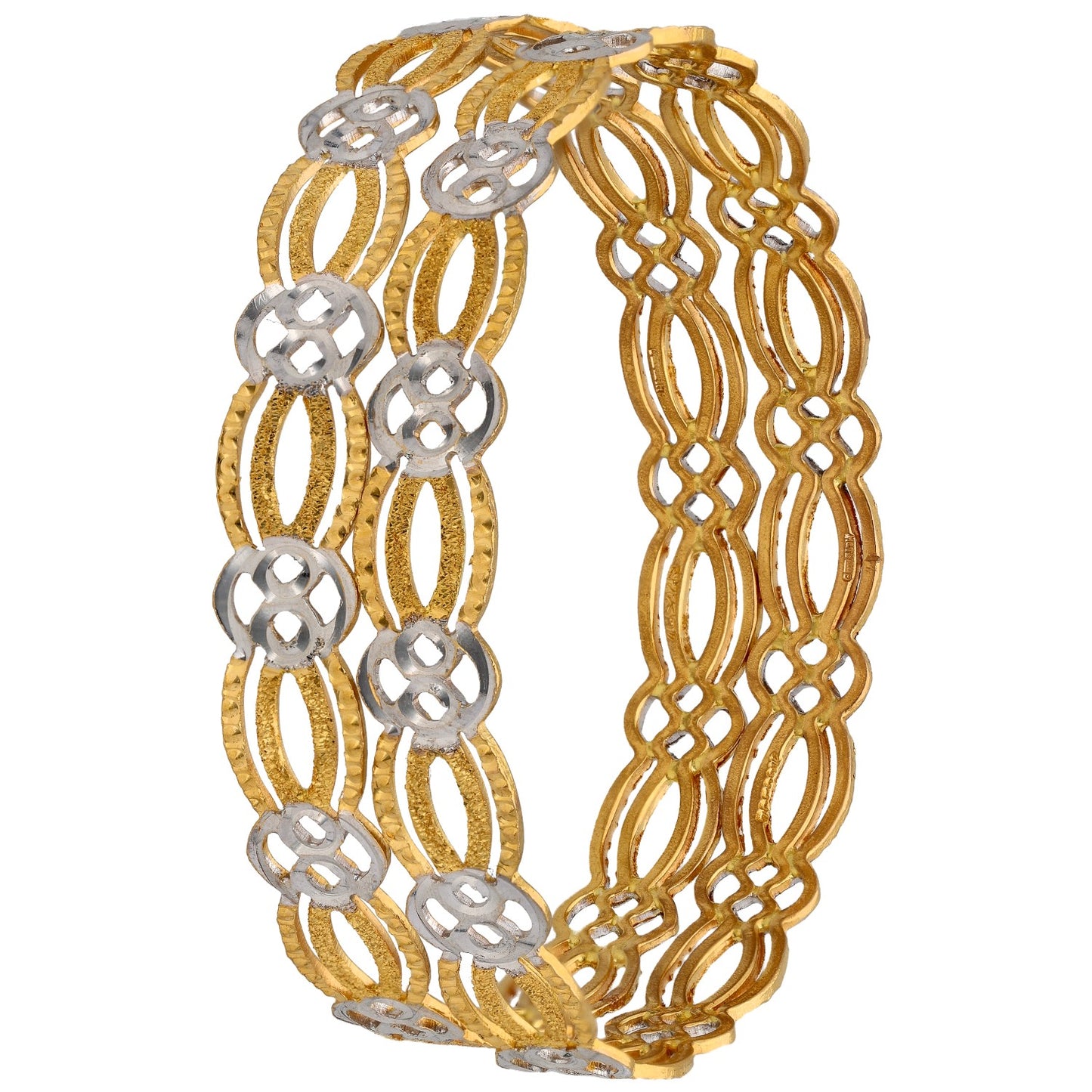 22ct Bicolour Gold Set of Bangles