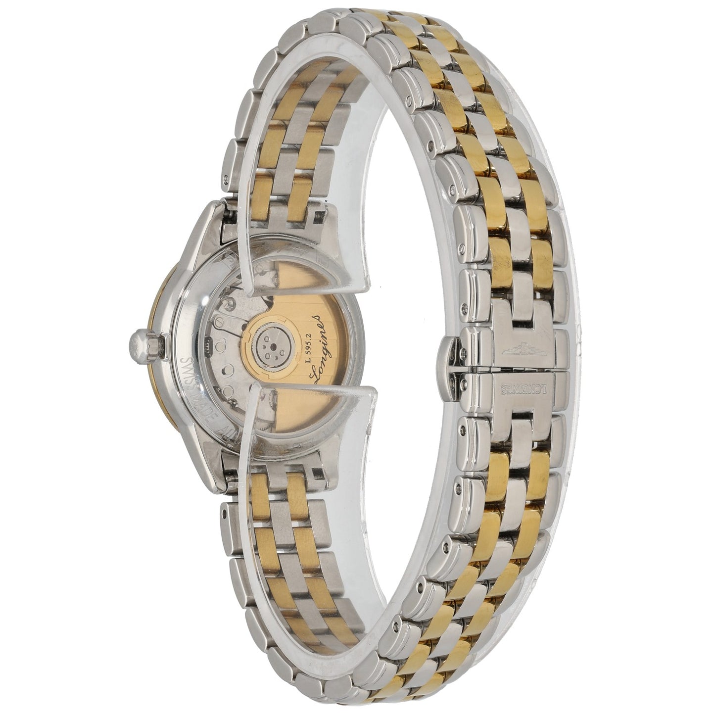 Longines Flagship L4.274.3, Champagne Dial, Bi-Colour, Rear Angle Image