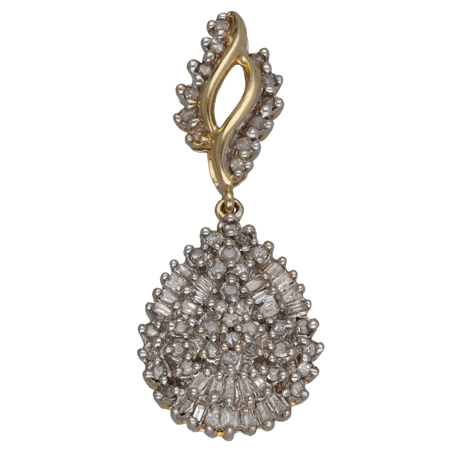 9ct Gold 0.35ct Diamond Cluster Pendant