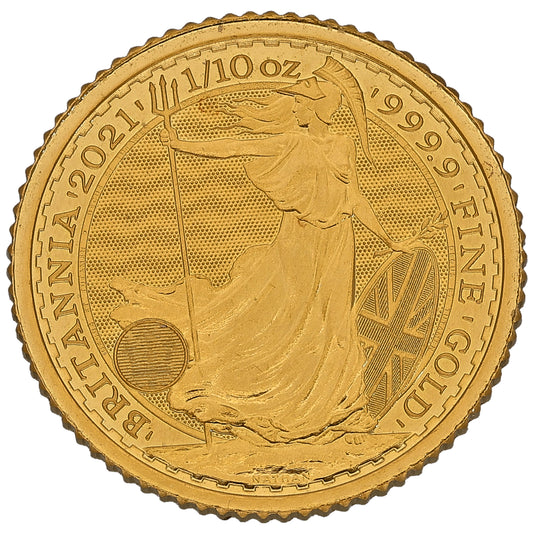 24ct Gold Queen Elizabeth II 1/10 OZ Britannia Coin 2021