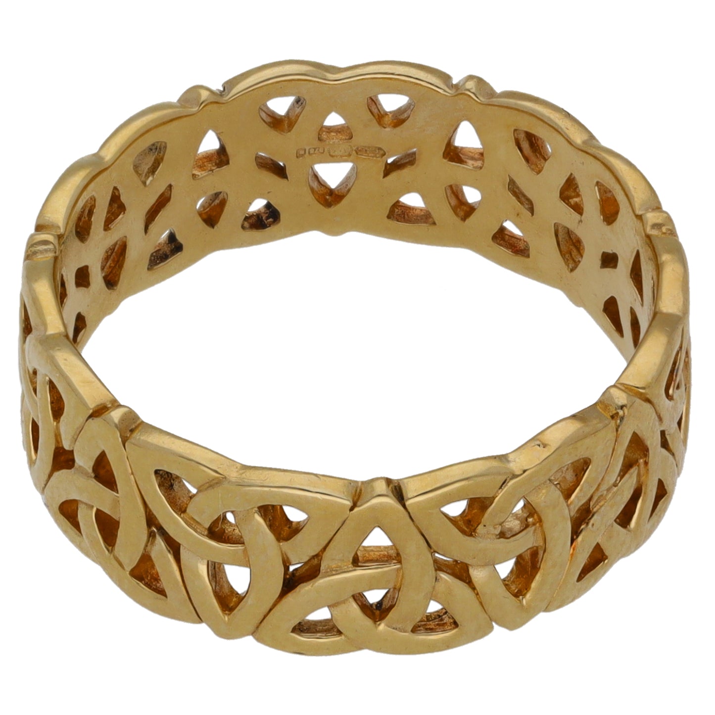 9ct Gold Patterned Wedding Ring Size S
