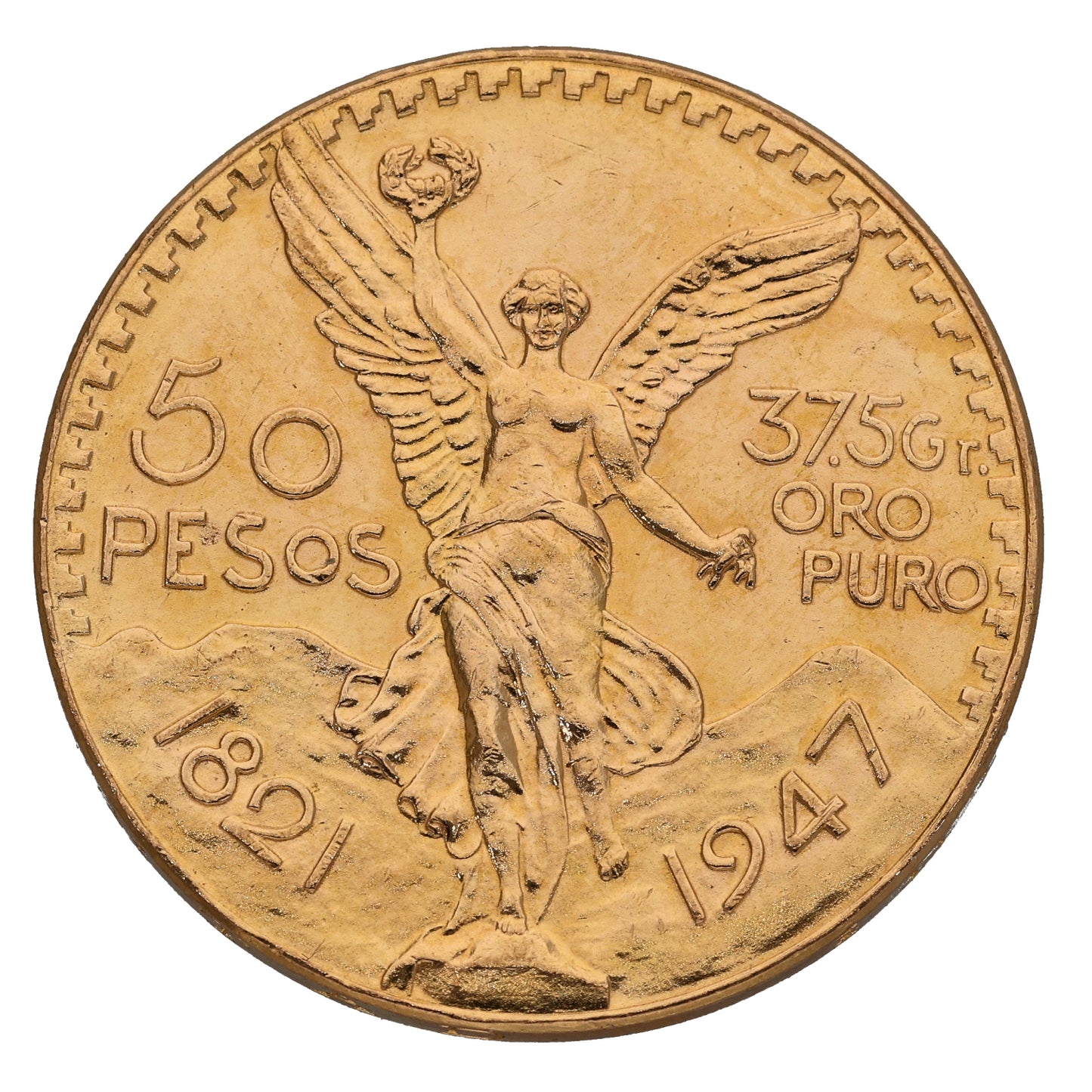 22ct Gold Mexican 50 Pesos Coin 1821 - 1947