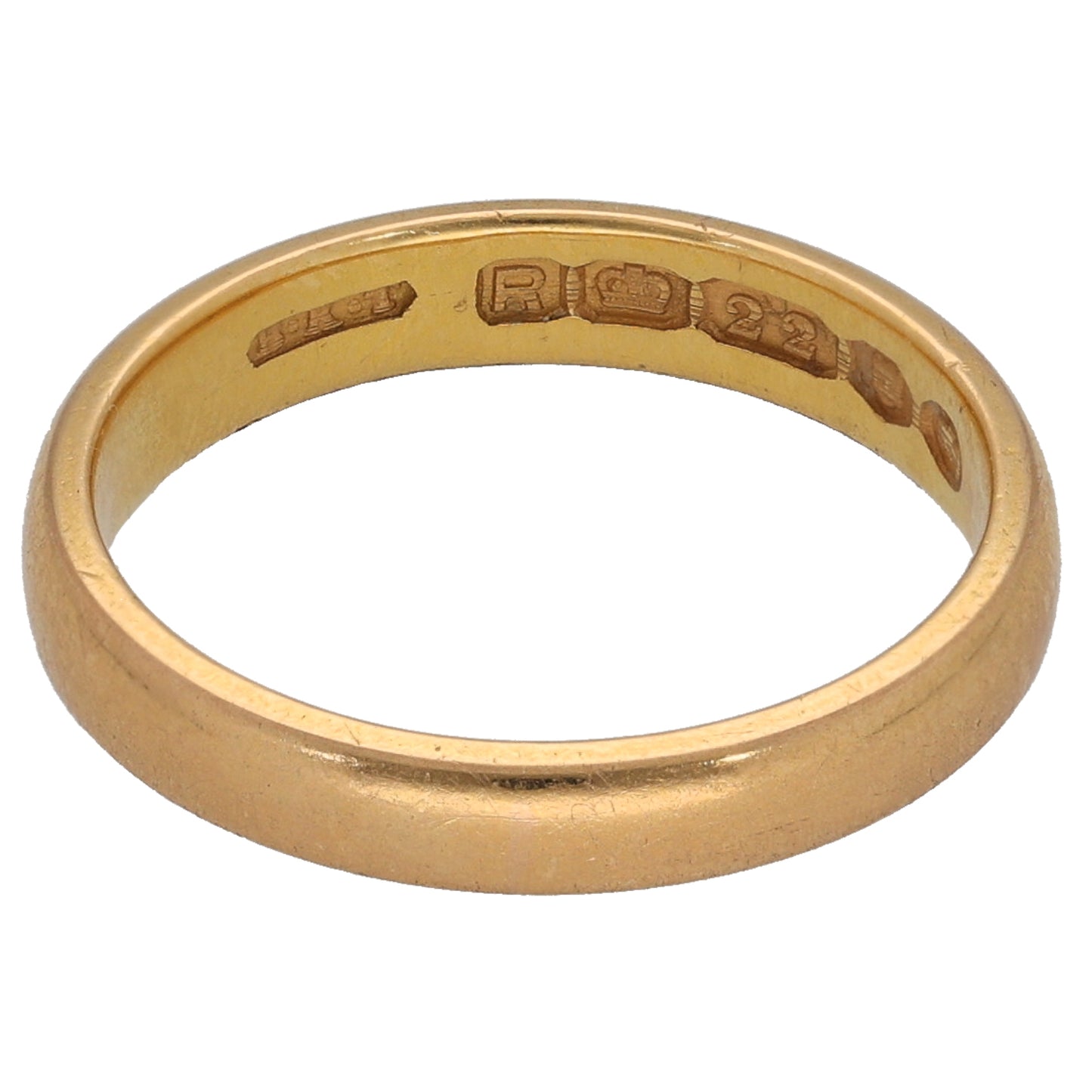 22ct Gold Plain Wedding Ring Size L