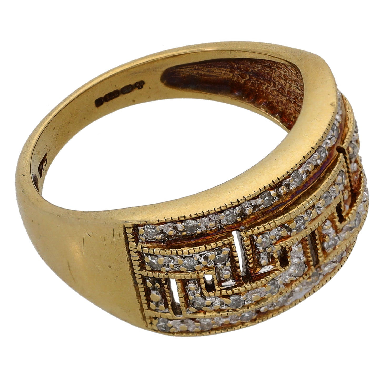 9ct Gold 0.18ct Diamond Alternative Ring Size R