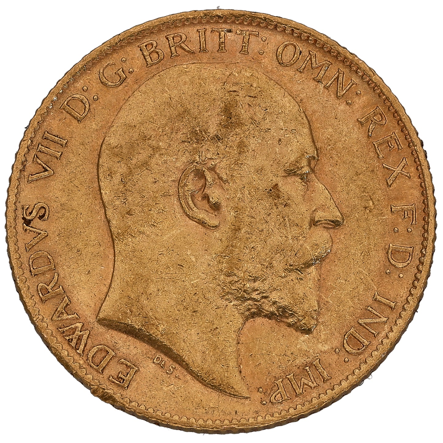 22ct Gold King Edward VII Half Sovereign Coin 1910