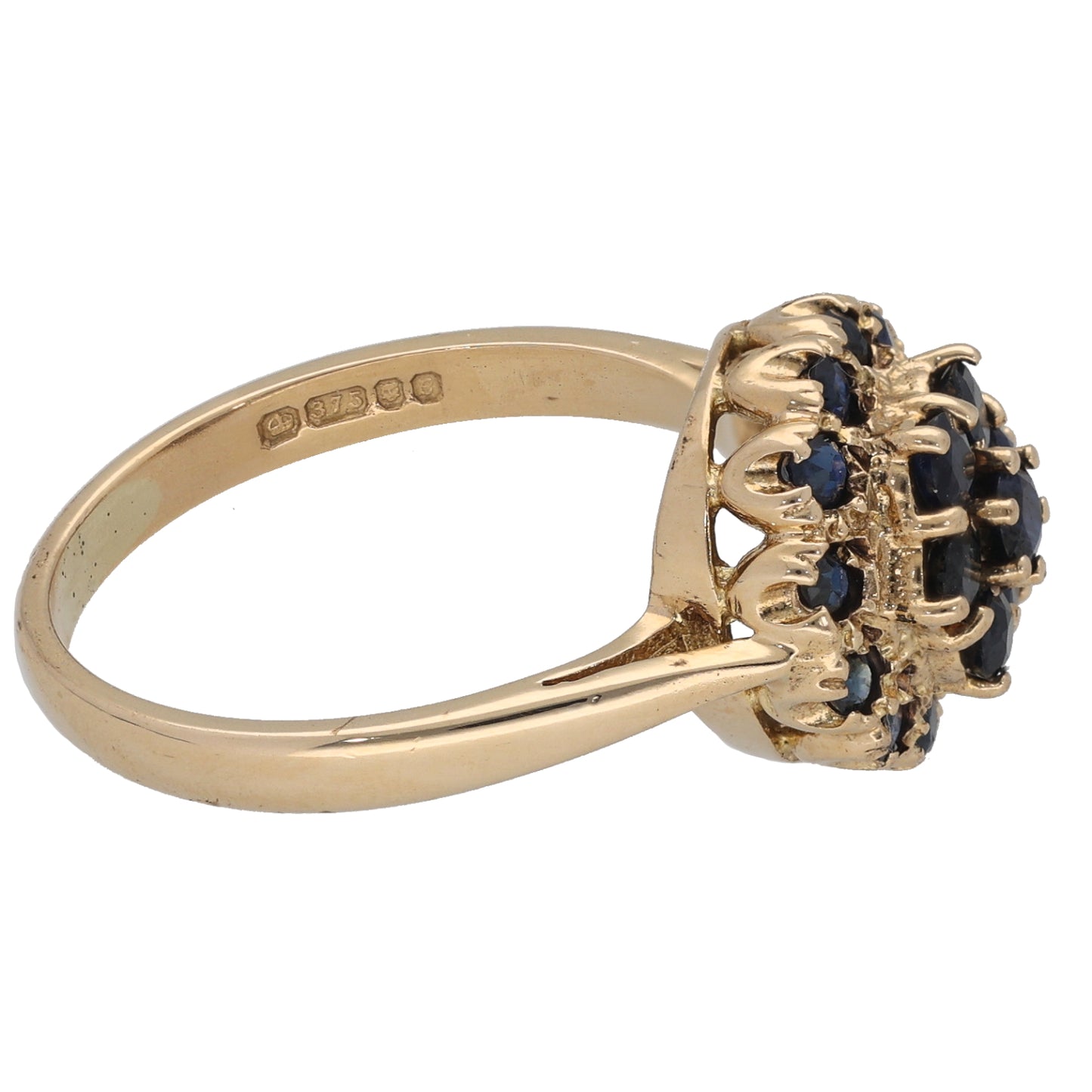 9ct Gold Sapphire Dress/Cocktail Ring Size P