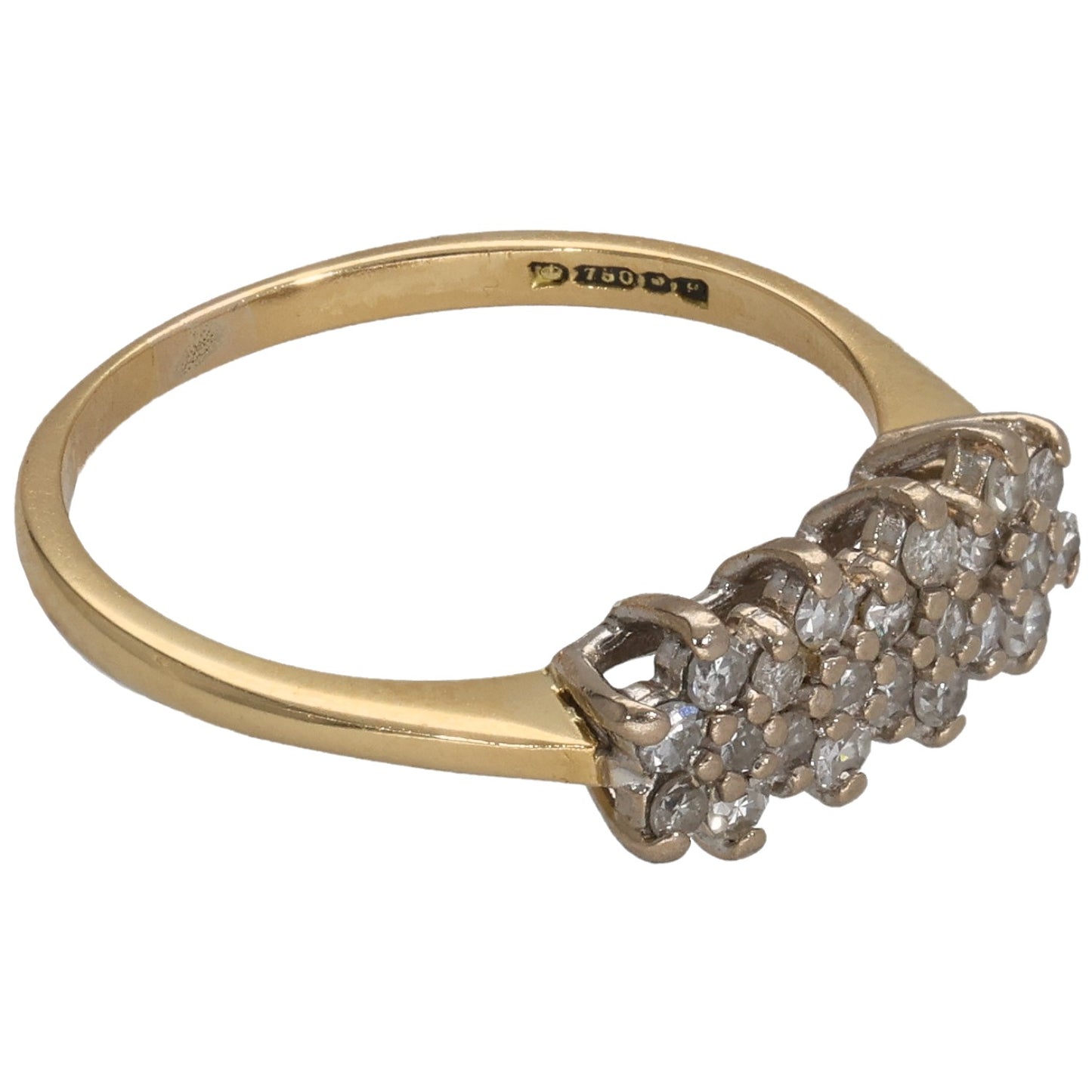 18ct Gold 0.30ct Diamond Cluster Ring Size L