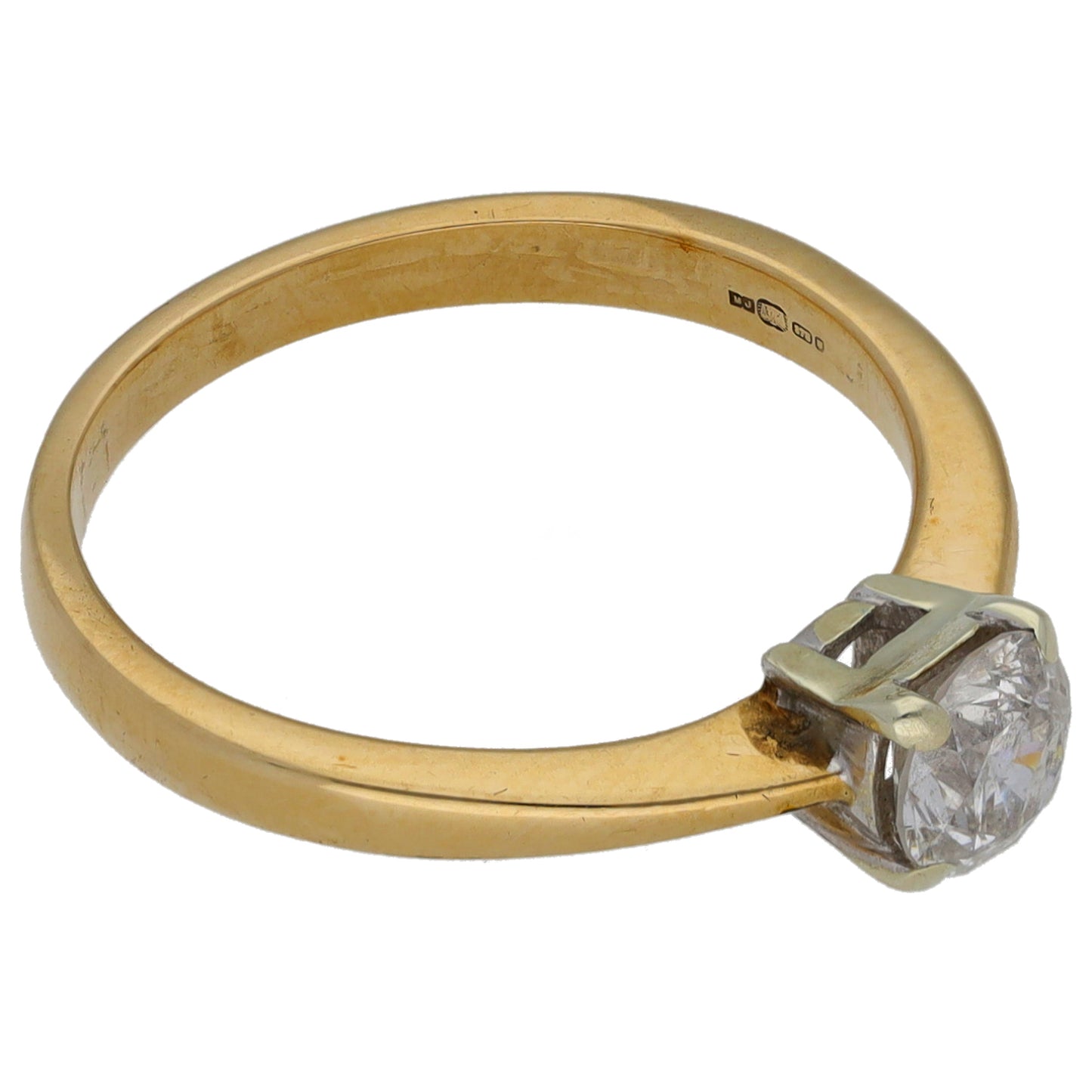9ct Gold 0.50ct Diamond Solitaire Ring Size L