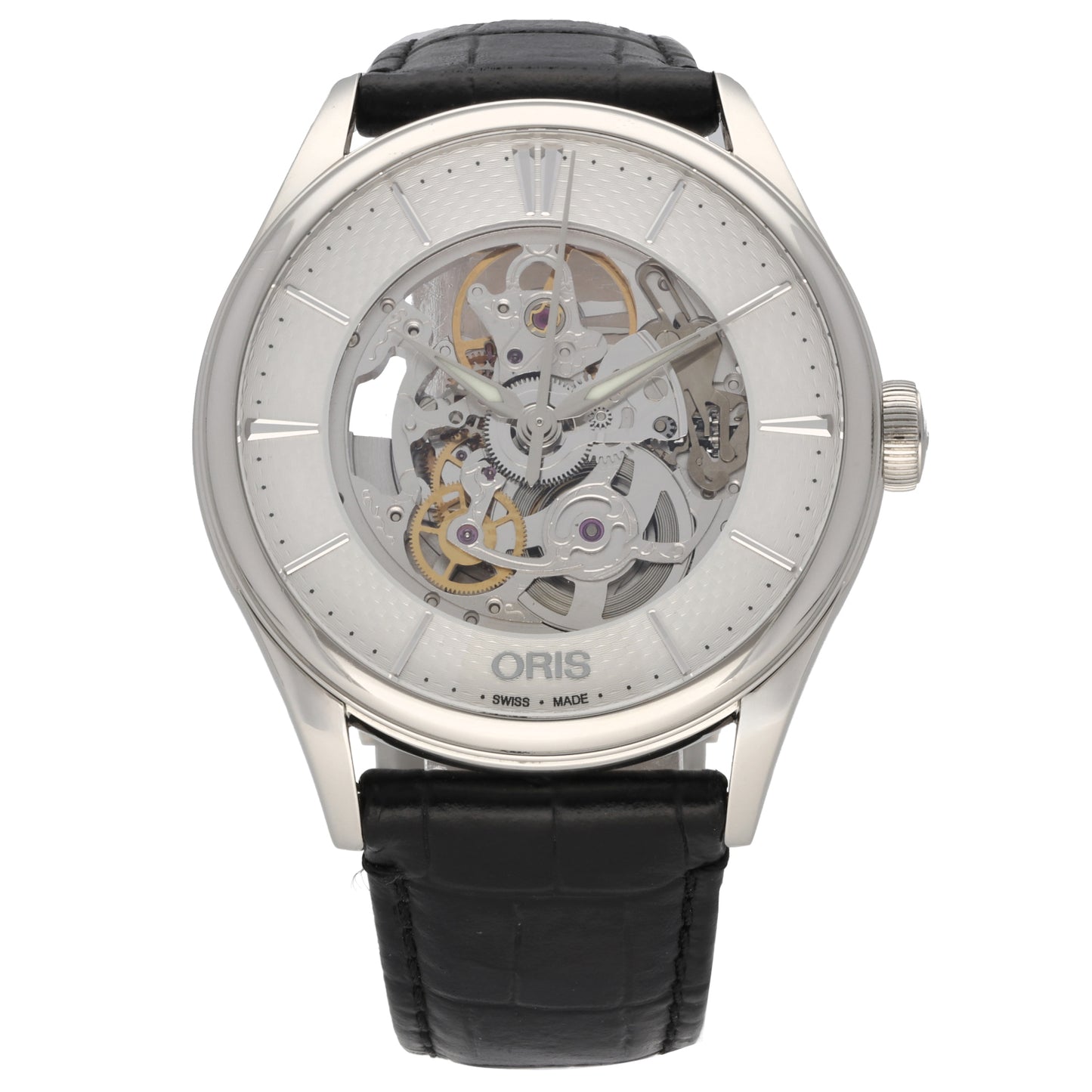 Oris Artelier Skeleton 7721-01 40mm Stainless Steel Watch