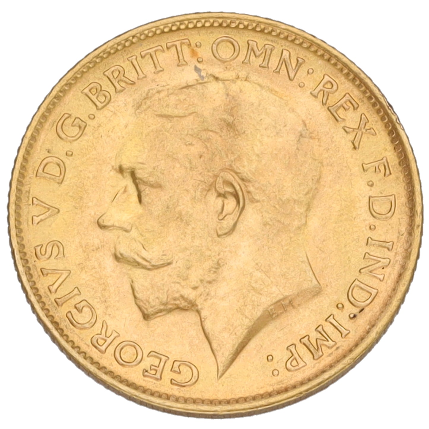 22ct Gold King George V Half Sovereign Coin 1915