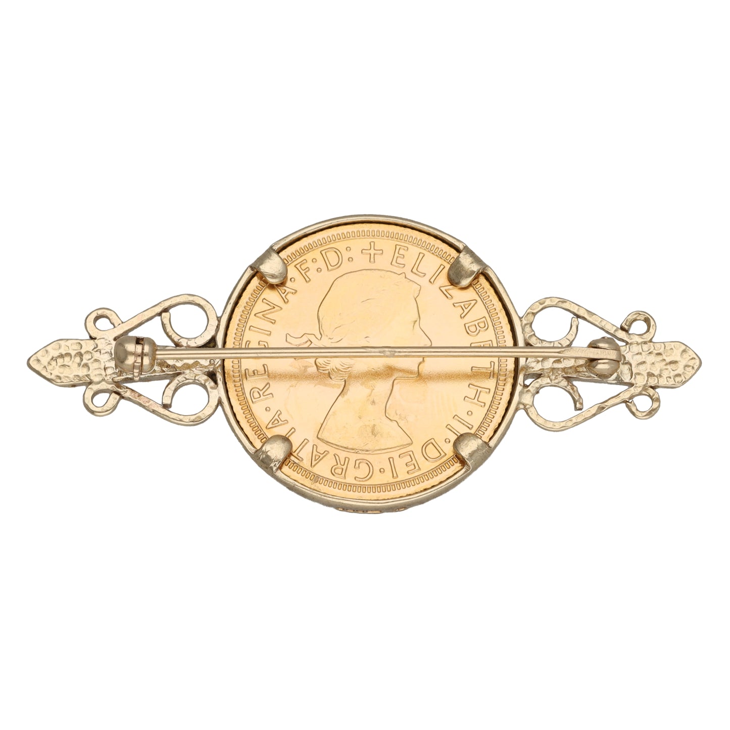9ct Gold Coin Brooch