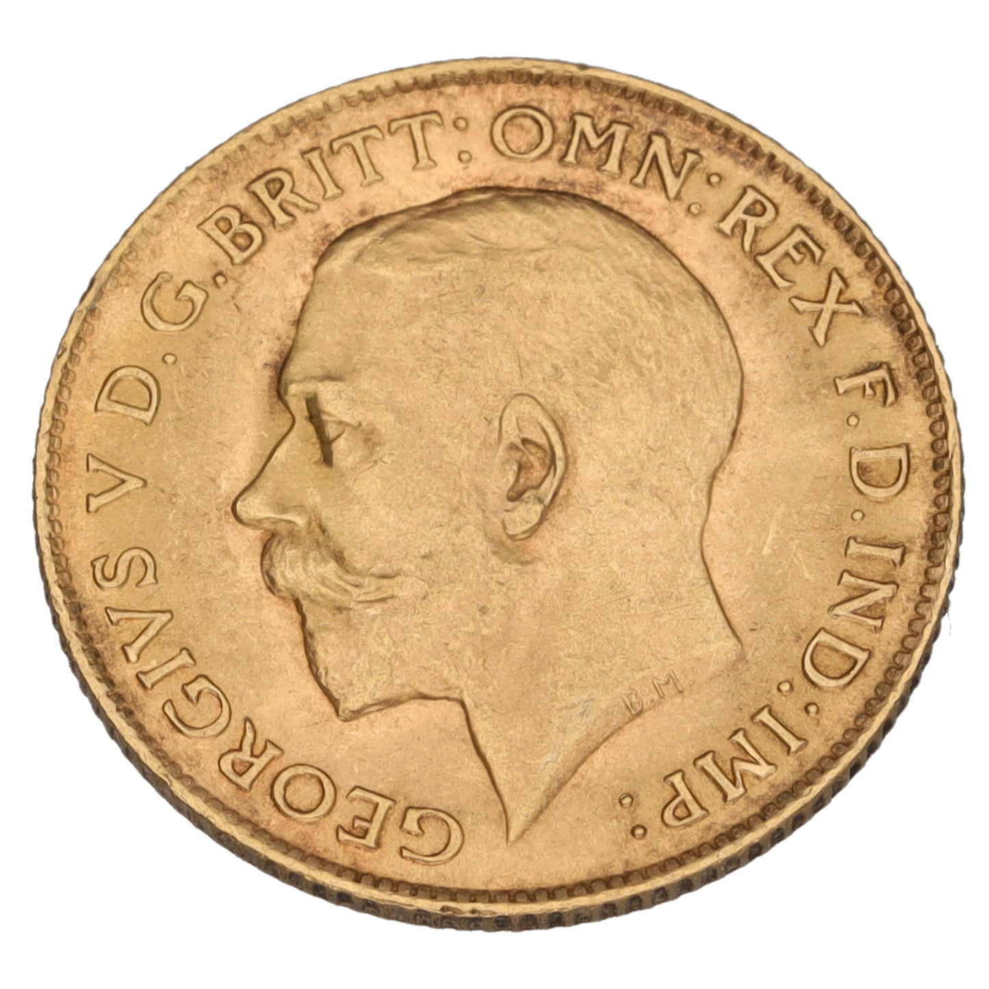 22ct Gold King George V Half Sovereign Coin 1914