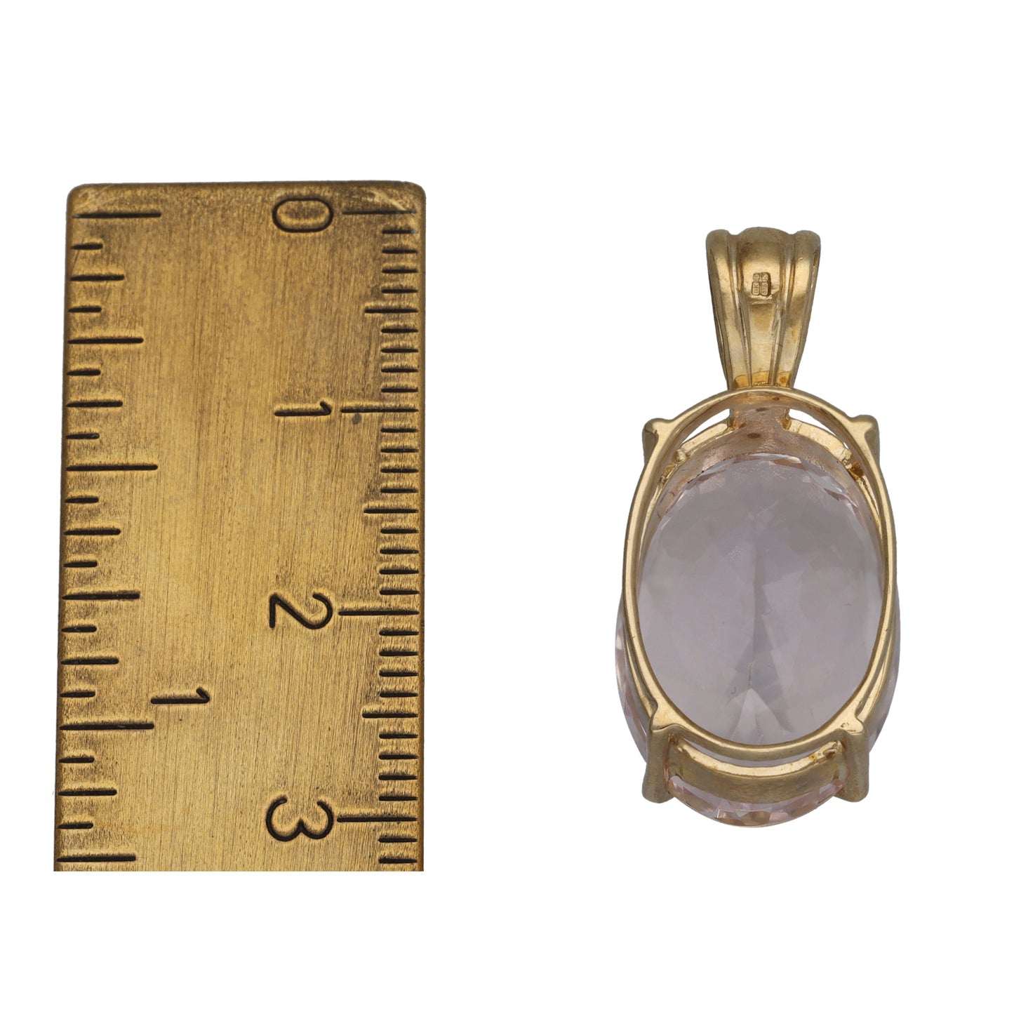 9ct Gold Kunzite Single Stone Pendant