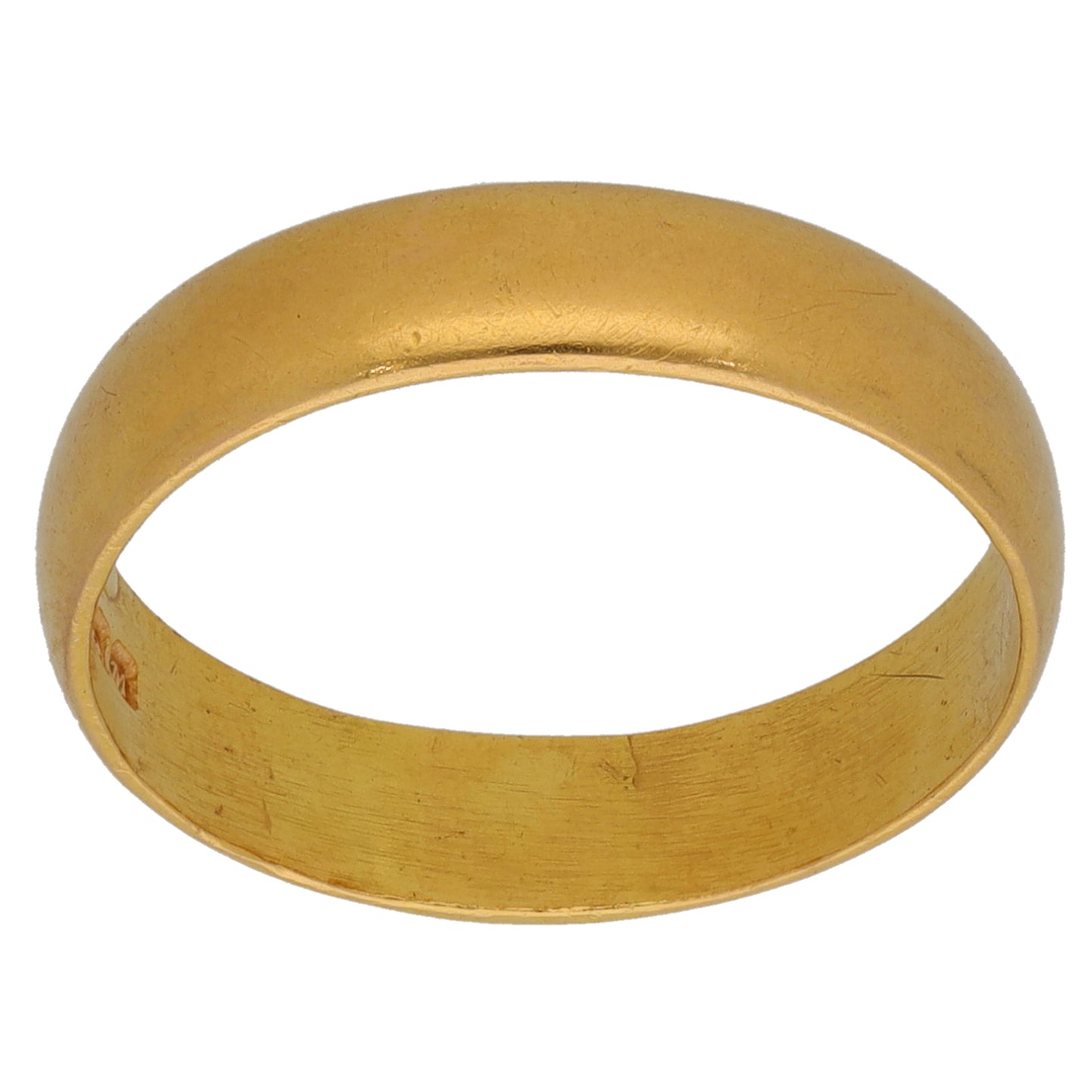 22ct Gold Plain Wedding Ring Size N
