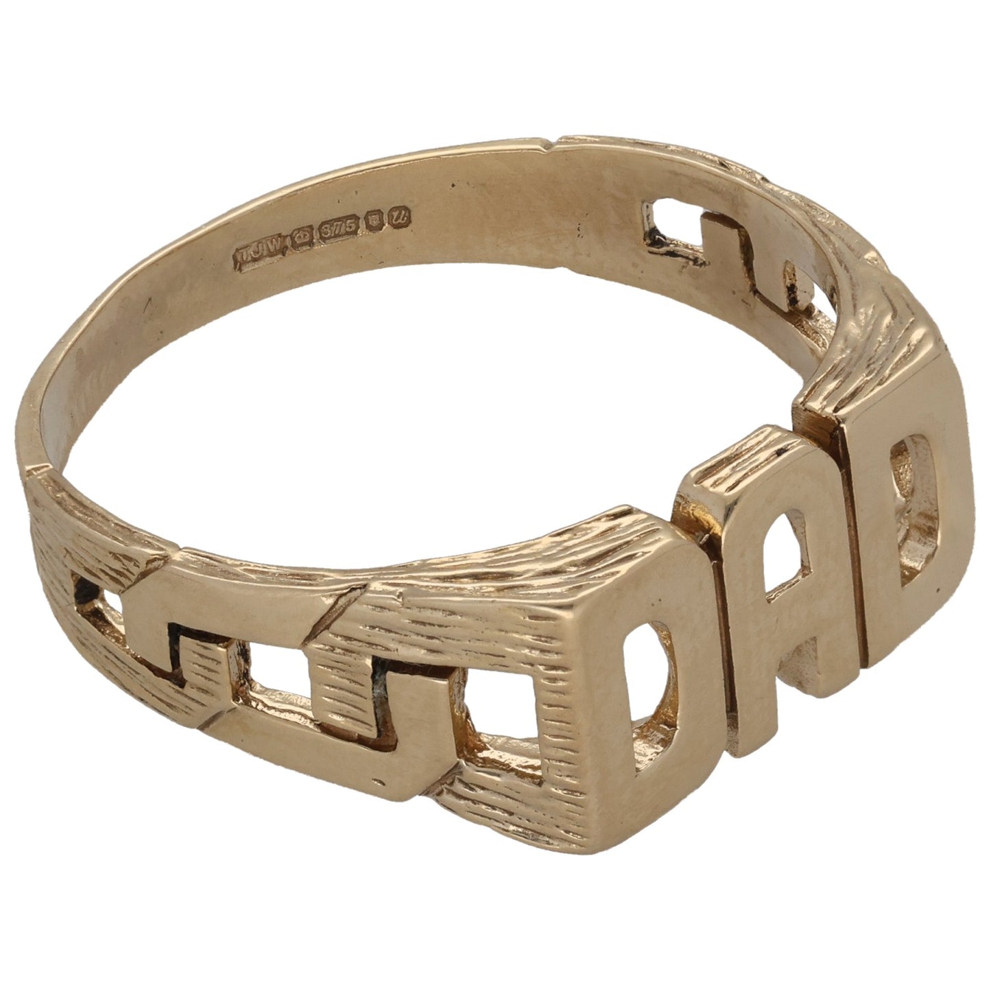 9ct Gold Dad Ring Size Z
