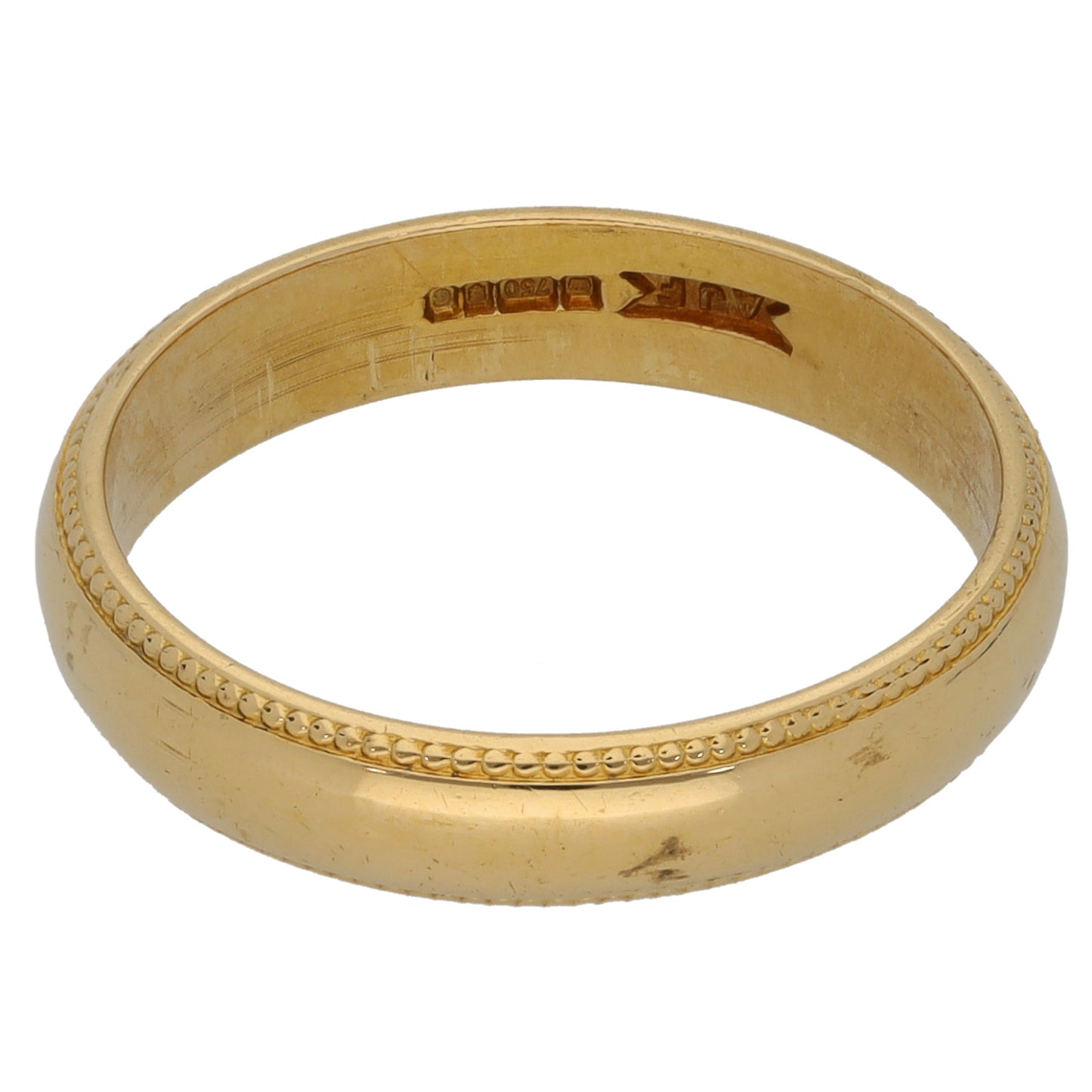 18ct Gold Plain Wedding Ring Size O