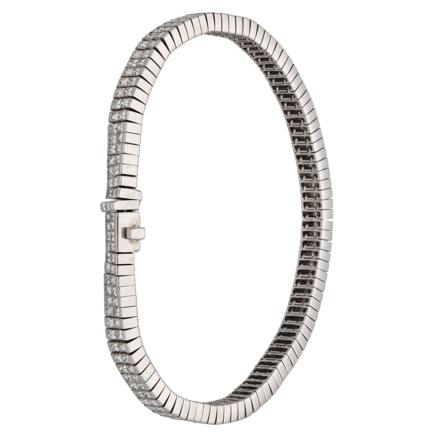 18ct White Gold 5.10ct Diamond Line/Tennis Bracelet
