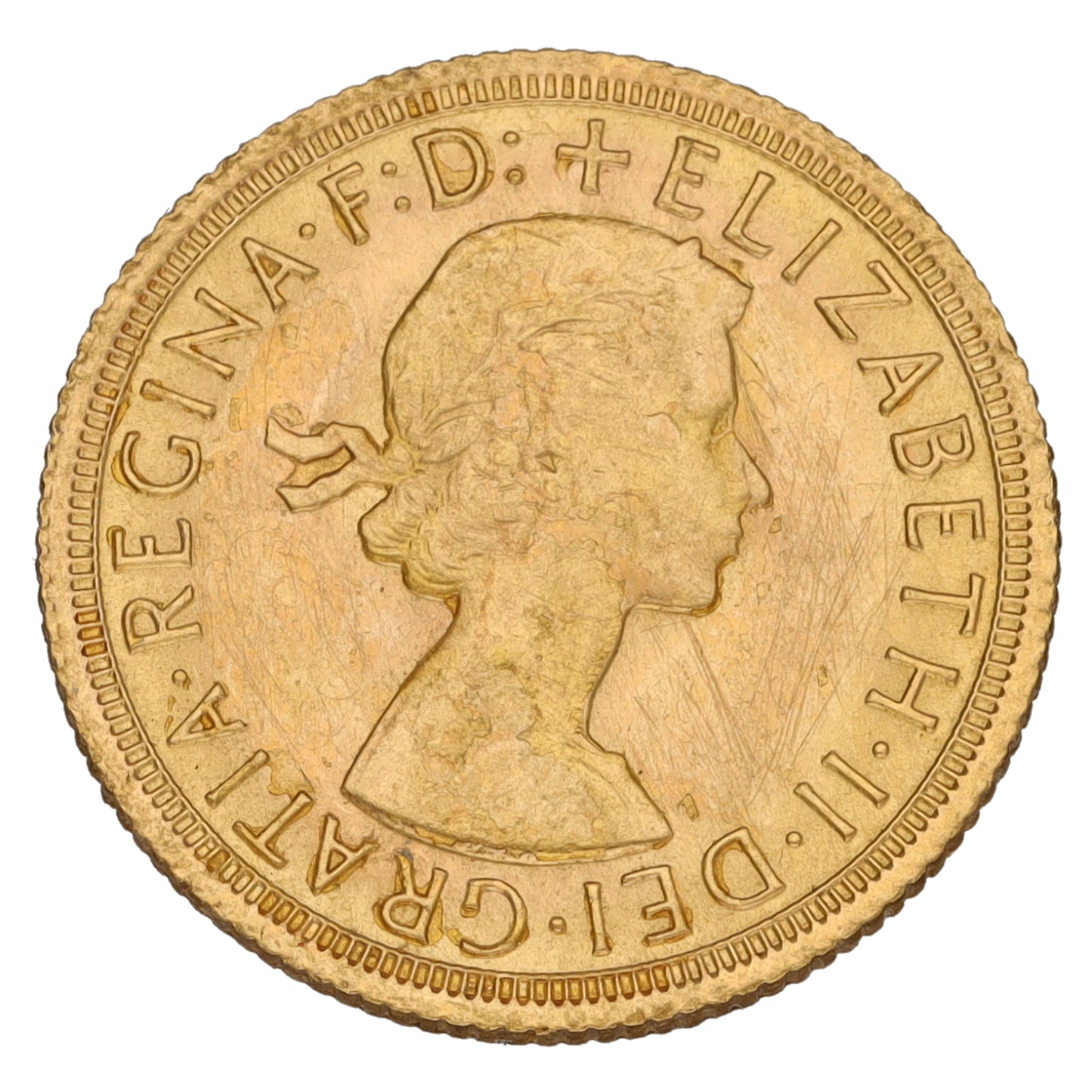 22ct Gold Queen Elizabeth II Full Sovereign Coin 1968