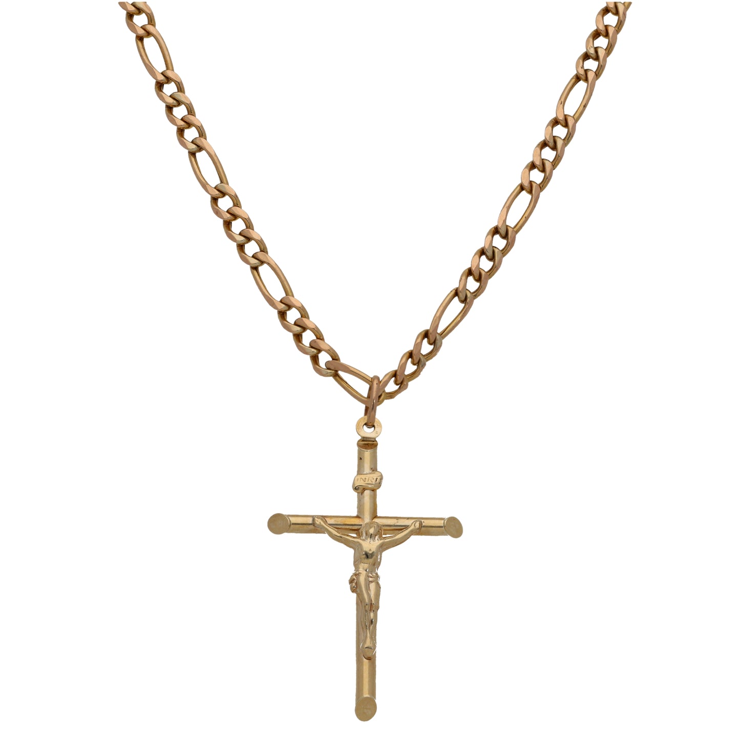 9ct Gold Crucifix Pendant With Chain