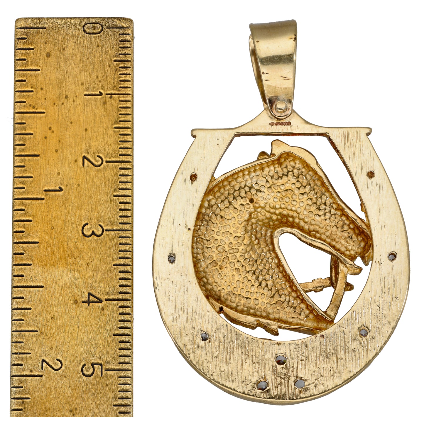 9ct Gold Cubic Zirconia Horse Pendant