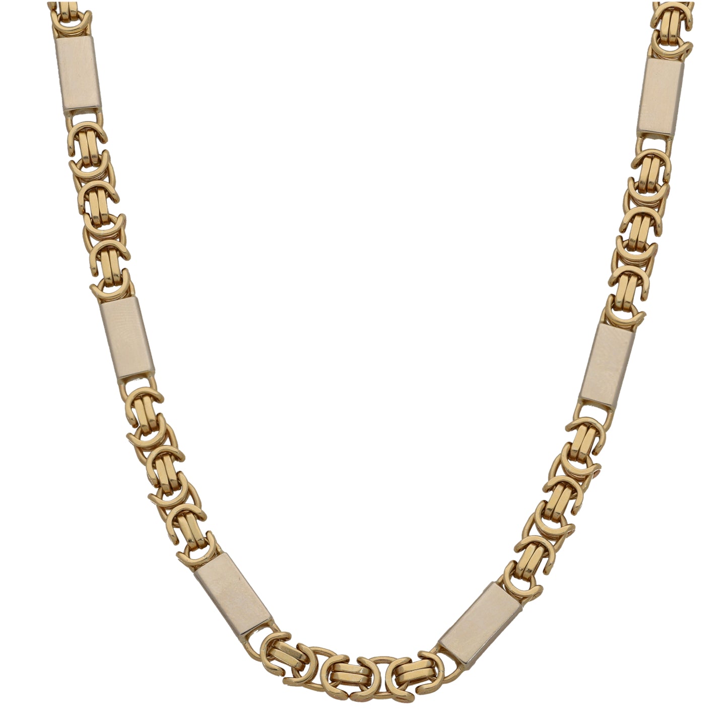 9ct Bi-Colour Gold Fancy Necklace 26"