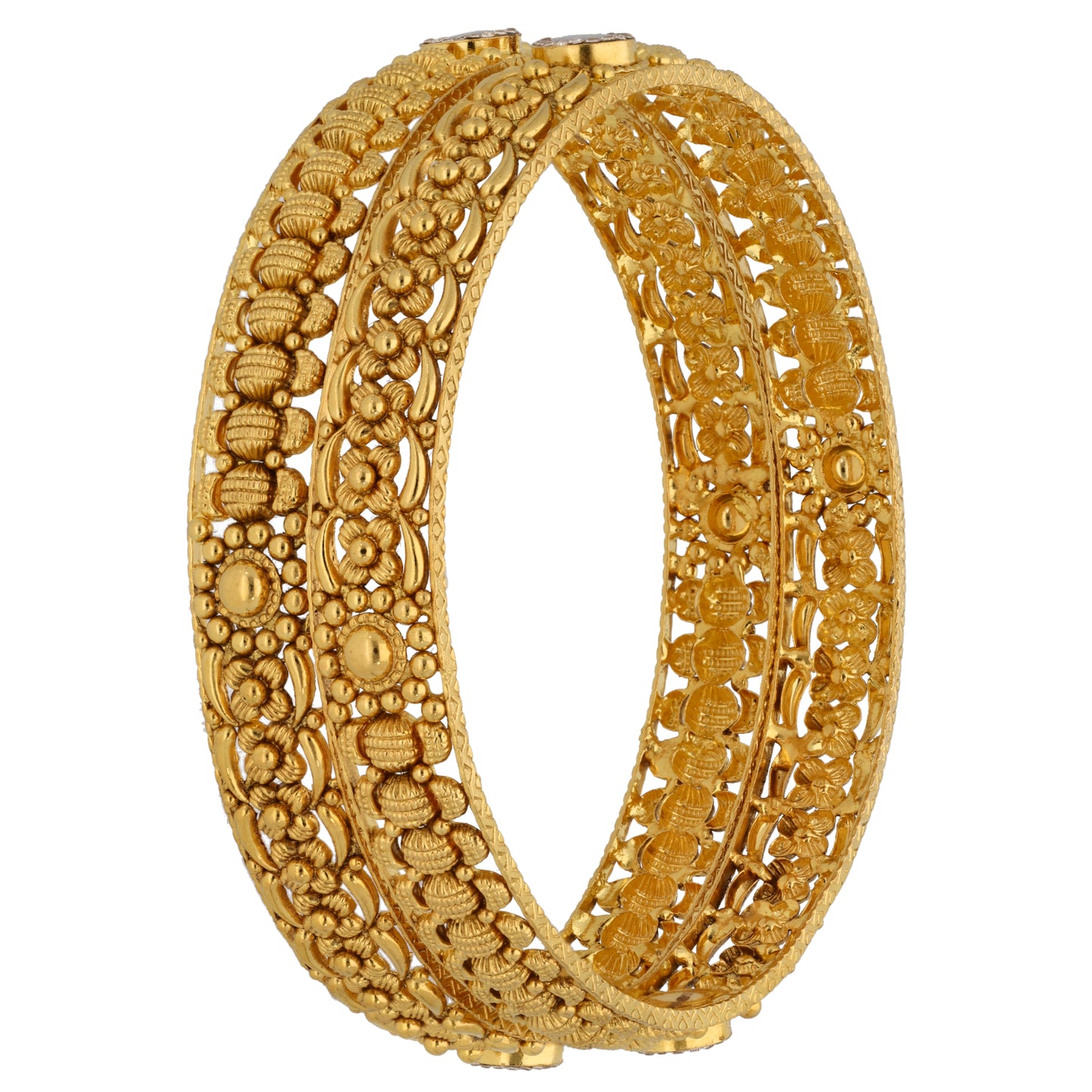 New 22ct Gold Mother of Pearl Set Of Bangles