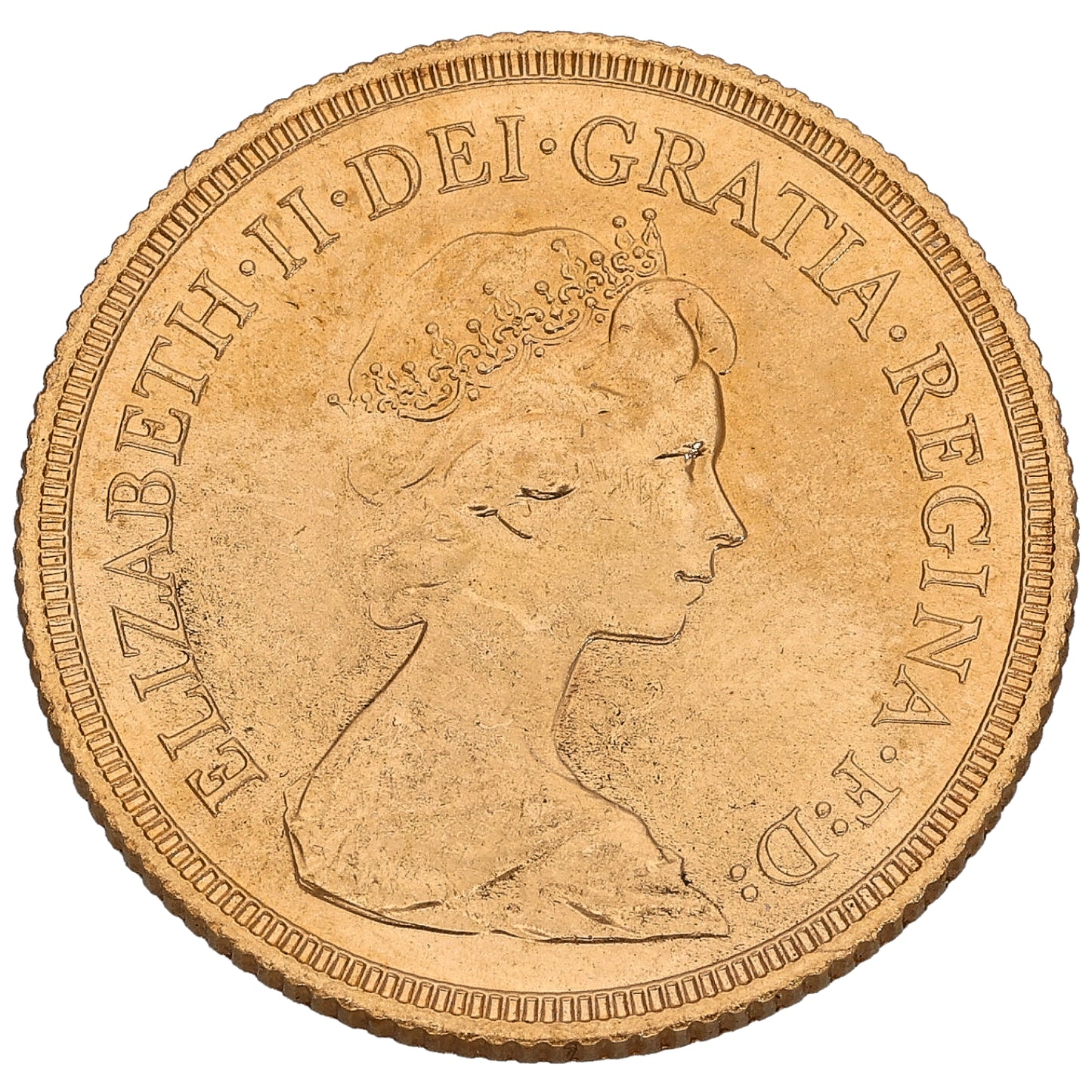 22ct Gold Queen Elizabeth II Full Sovereign Coin 1982