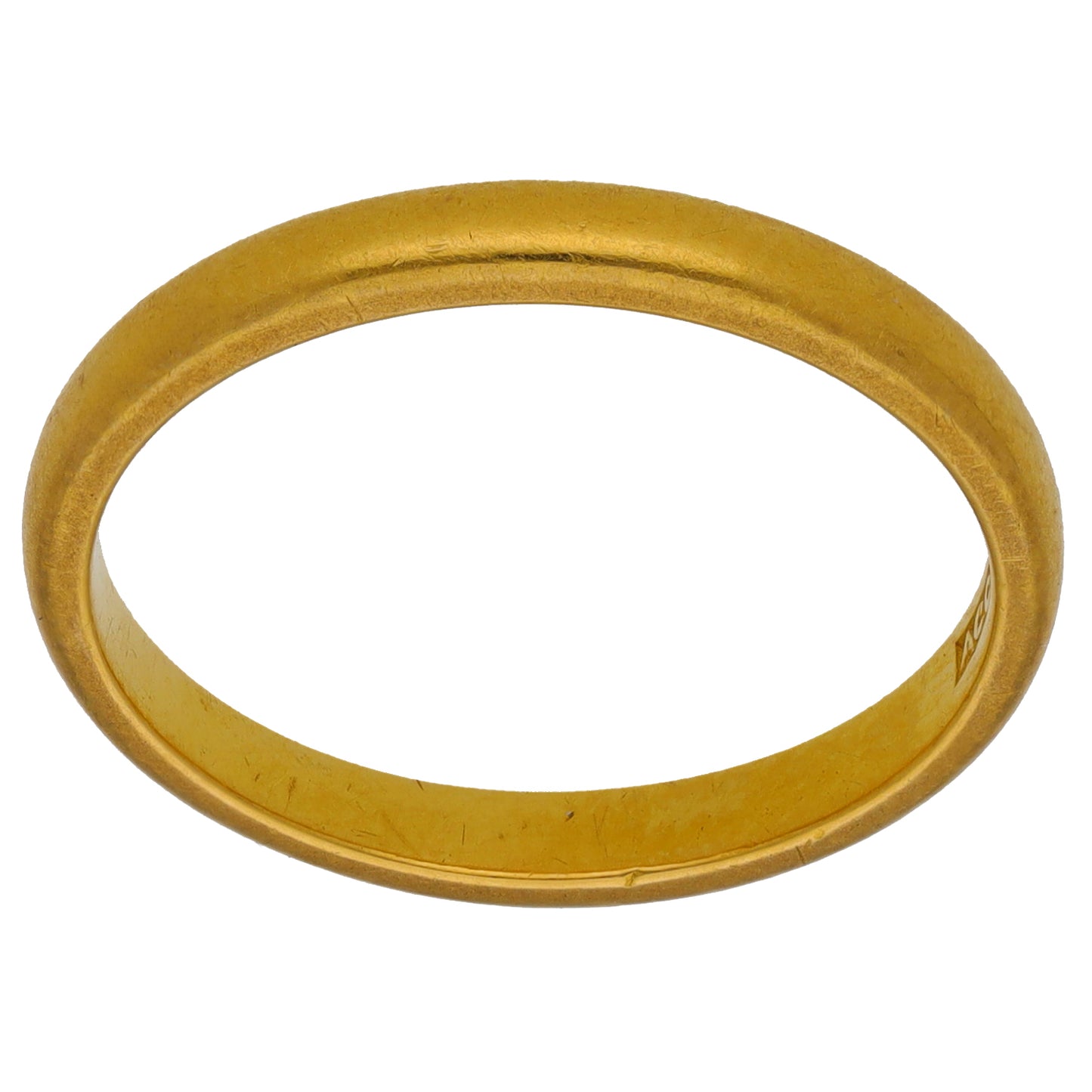 22ct Gold Plain Wedding Ring Size N