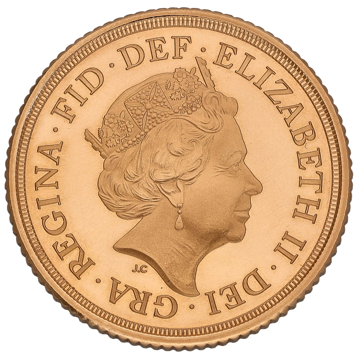 22ct Gold Queen Elizabeth II Full Sovereign Coin 2021