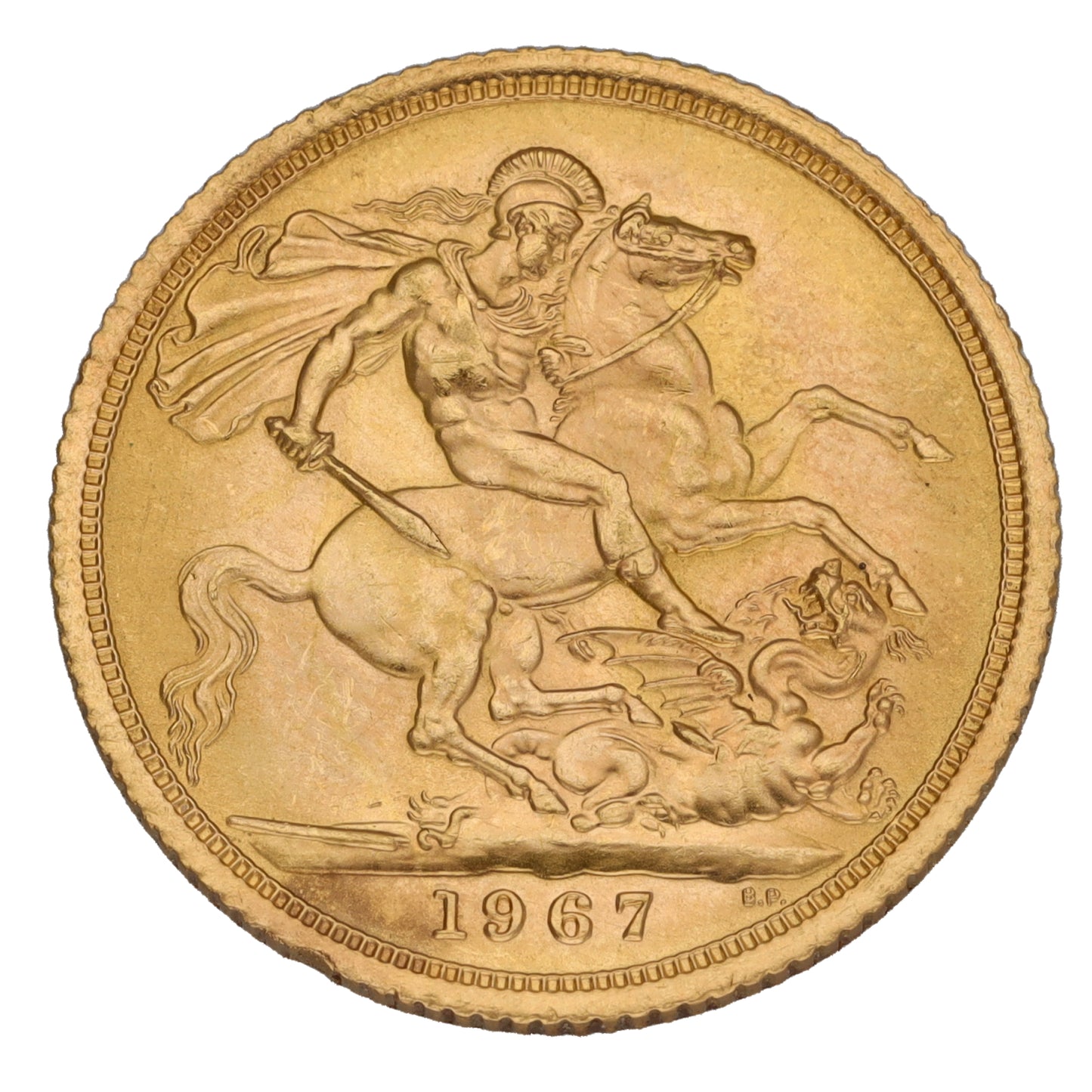 22ct Gold Queen Elizabeth II Full Sovereign Coin 1967