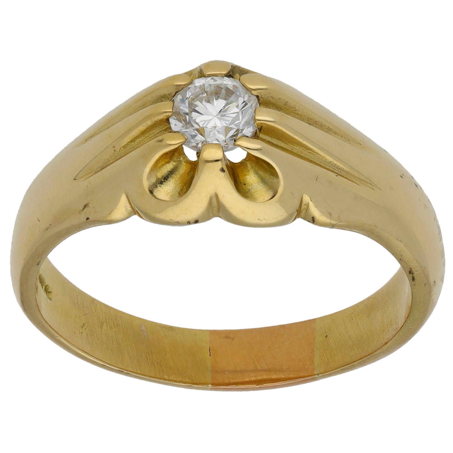 18ct Gold 0.46ct Diamond Solitaire Ring Size W