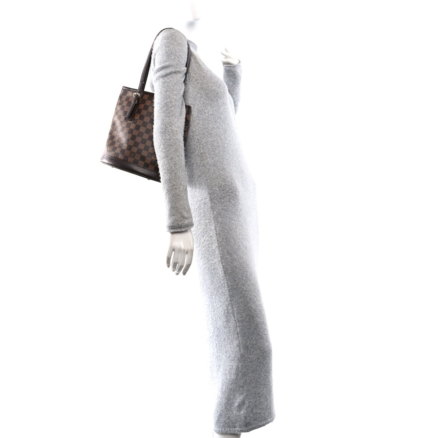 Louis Vuitton Marais Bucket Damier Ebene Coated Canvas Bag - Brown