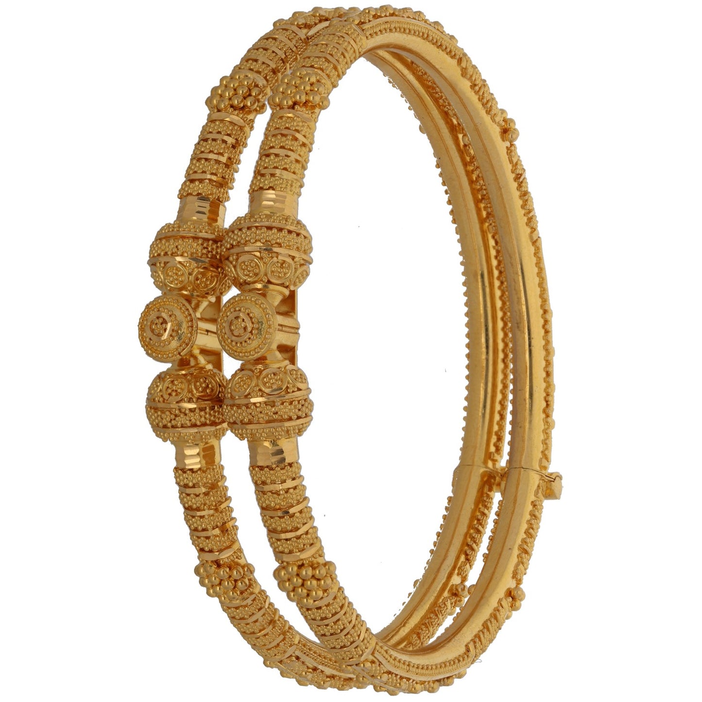22ct Gold Set of 2 Fancy Bangles