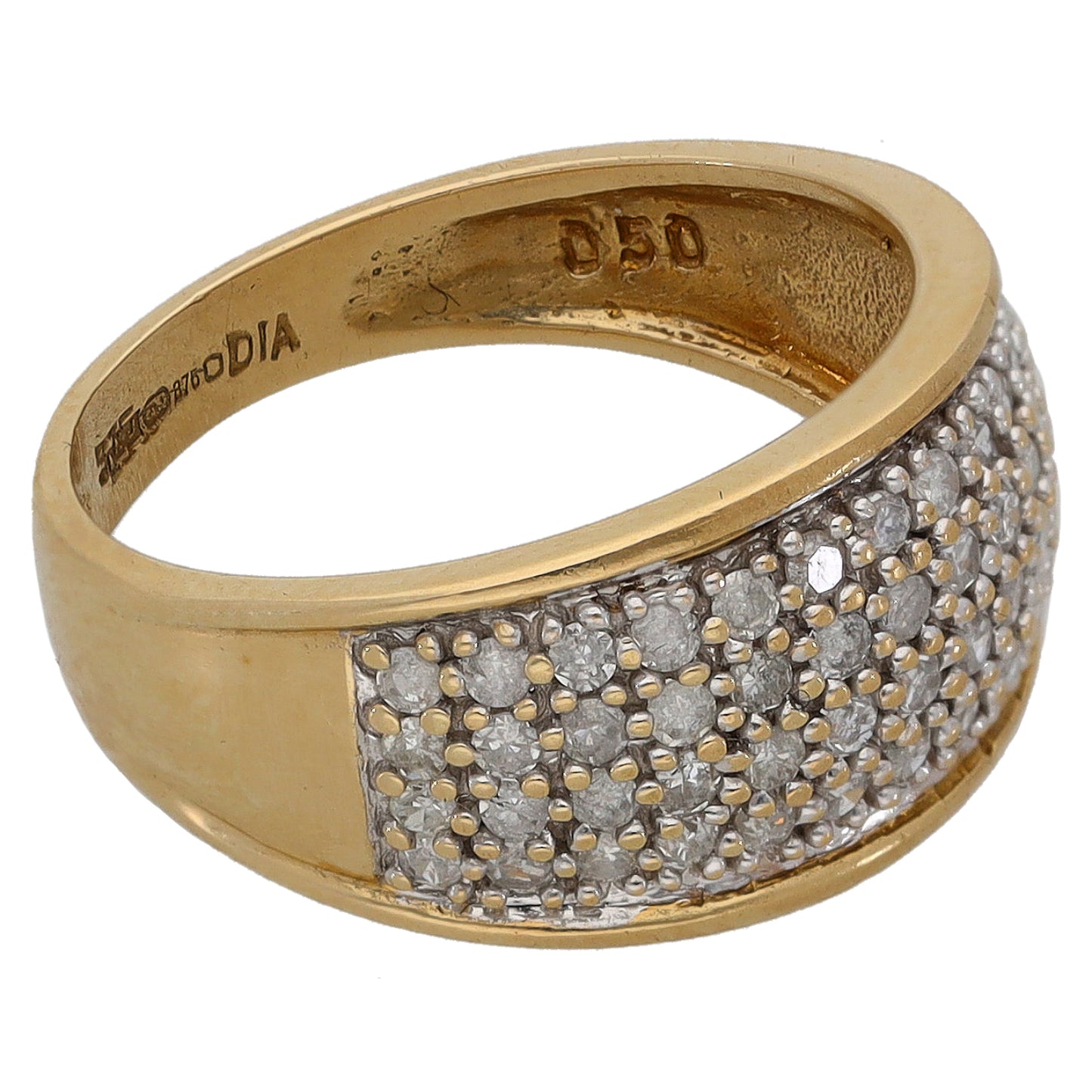 9ct Bicolour Gold 0.33ct Diamond Cluster Ring Size K
